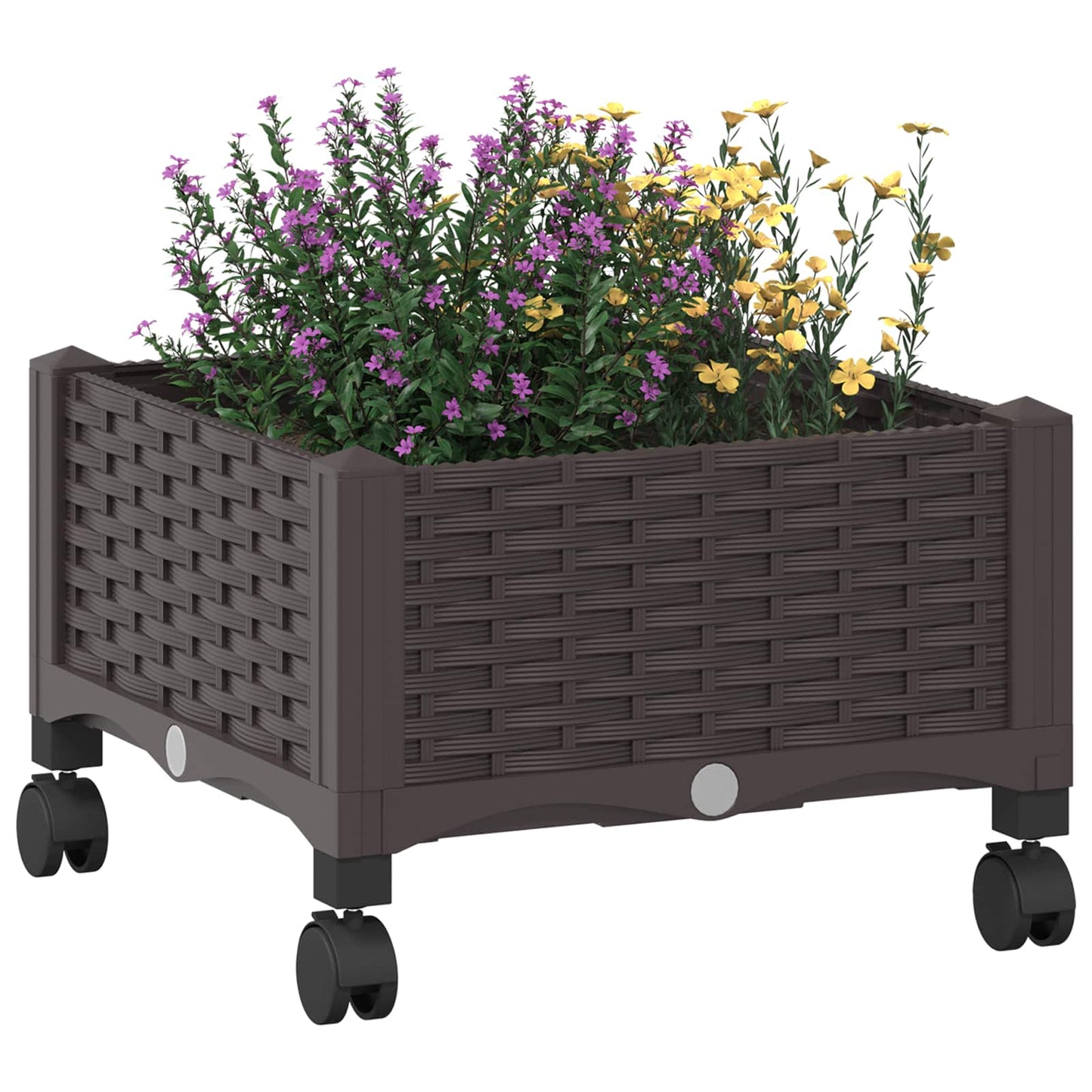Hagekrukke med hjul Brun 40 x 40 x 29 cm PP