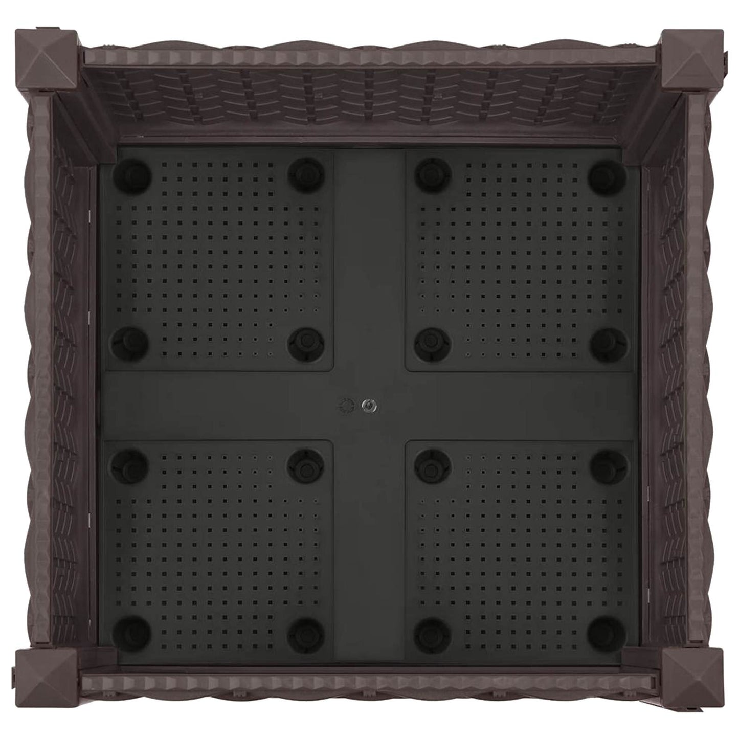 Hagekrukke med hjul Brun 40 x 40 x 29 cm PP