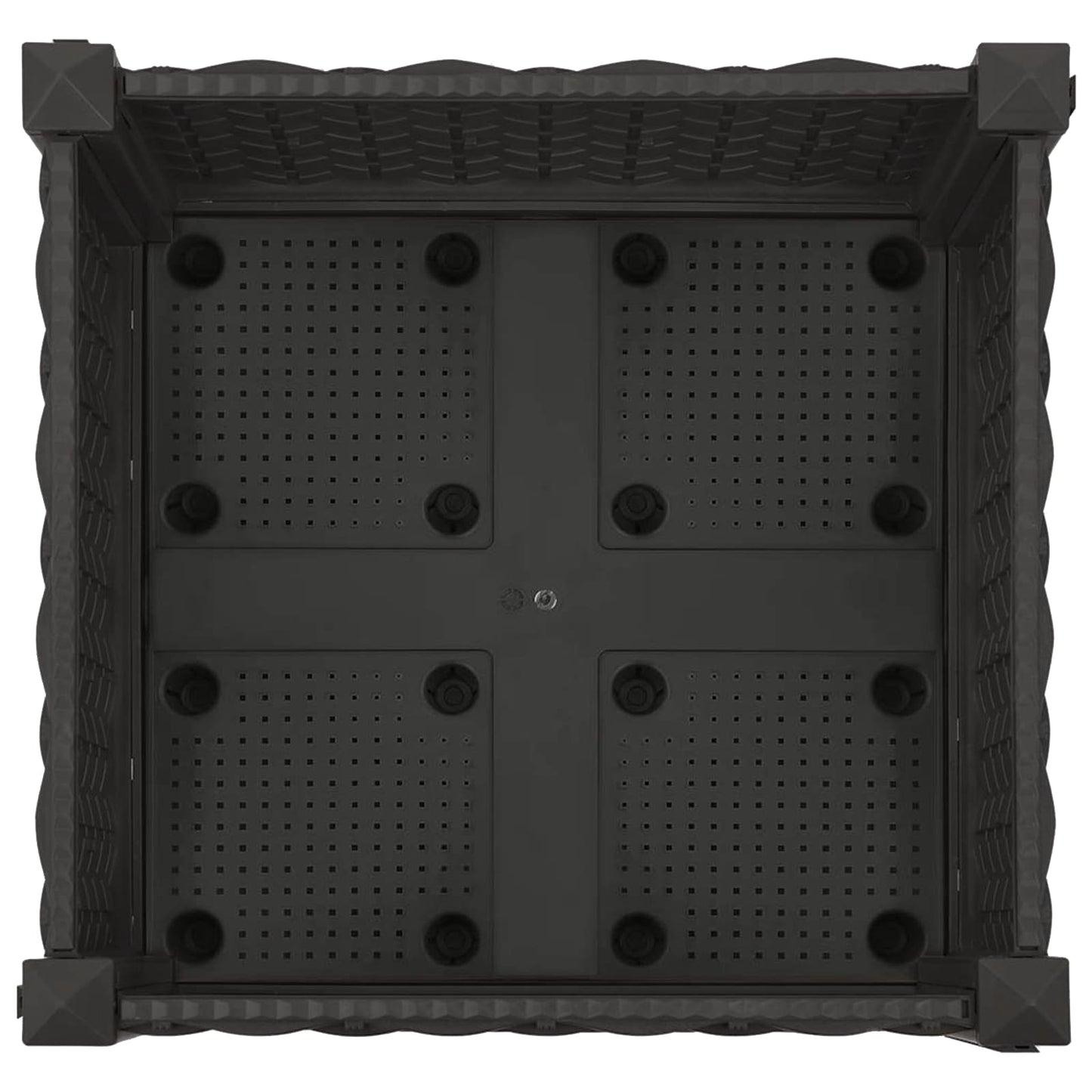 Hagekrukke med hjul Svart 40 x 40 x 29 cm PP