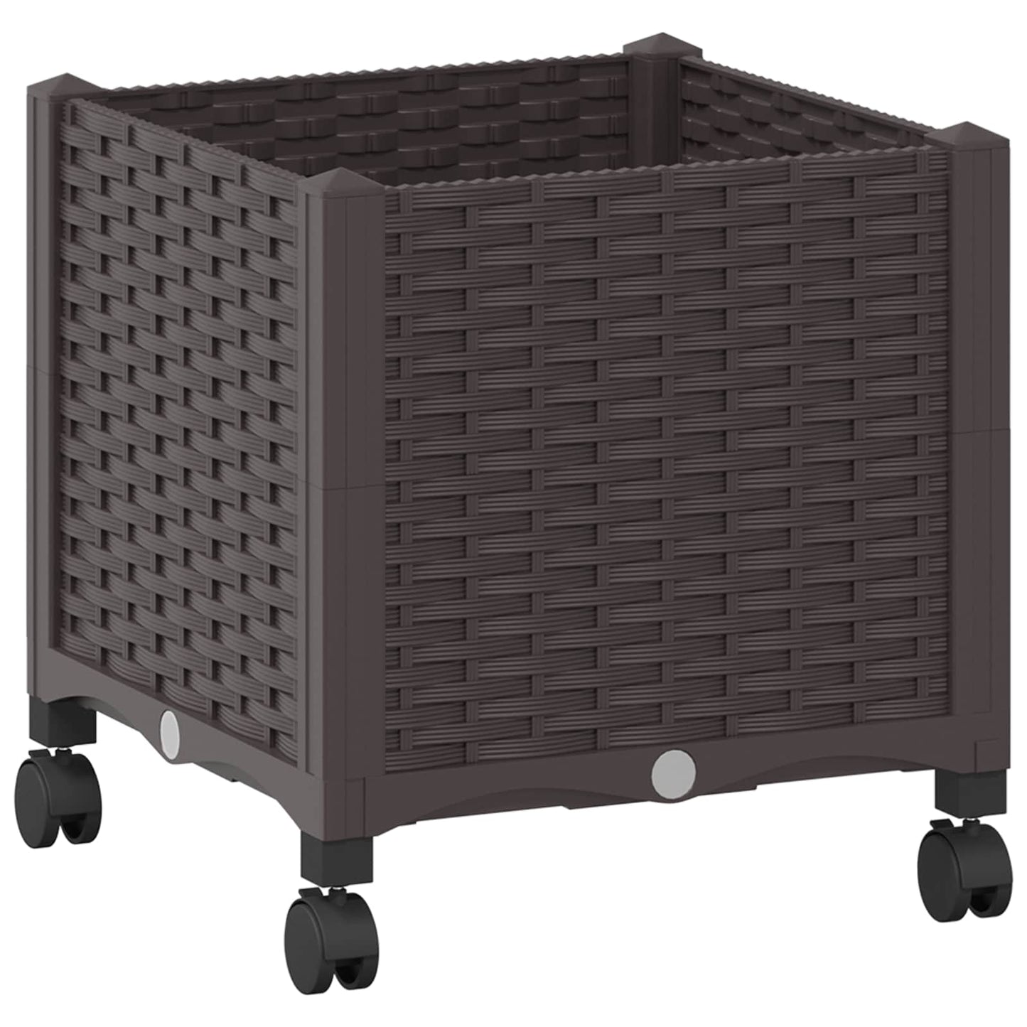 Hagekrukke med hjul Brun 40 x 40 x 44 cm PP