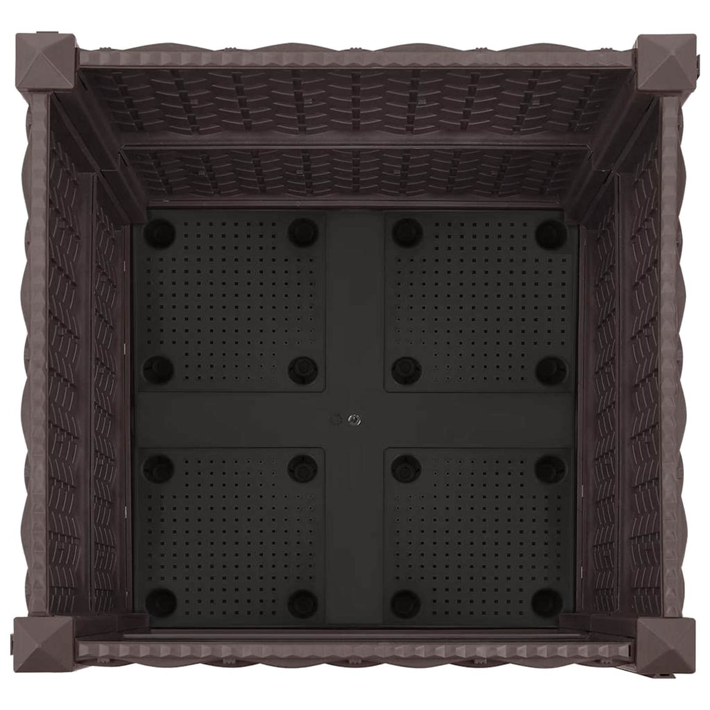 Hagekrukke med hjul Brun 40 x 40 x 44 cm PP