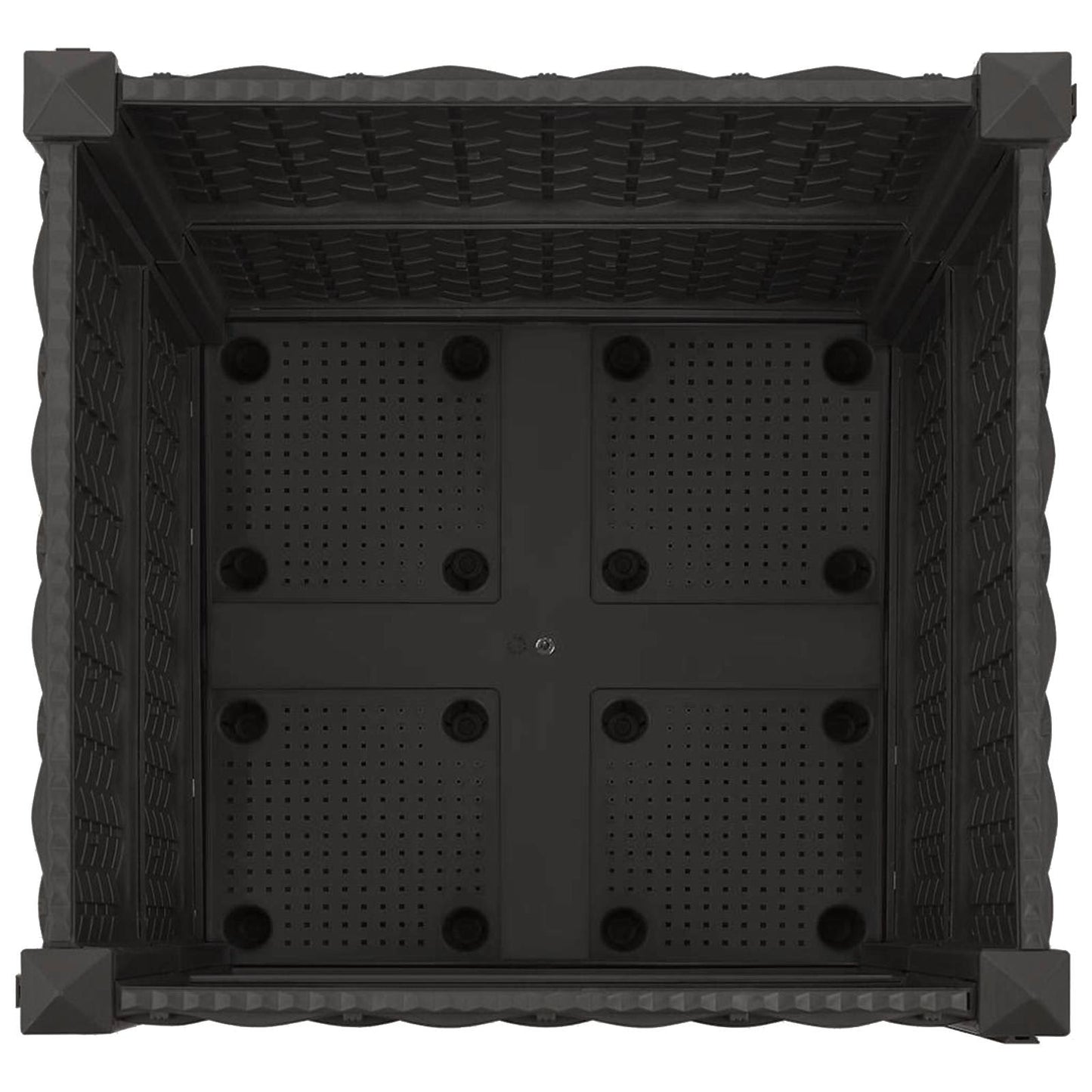 Hagekrukke med hjul Svart 40 x 40 x 44 cm PP