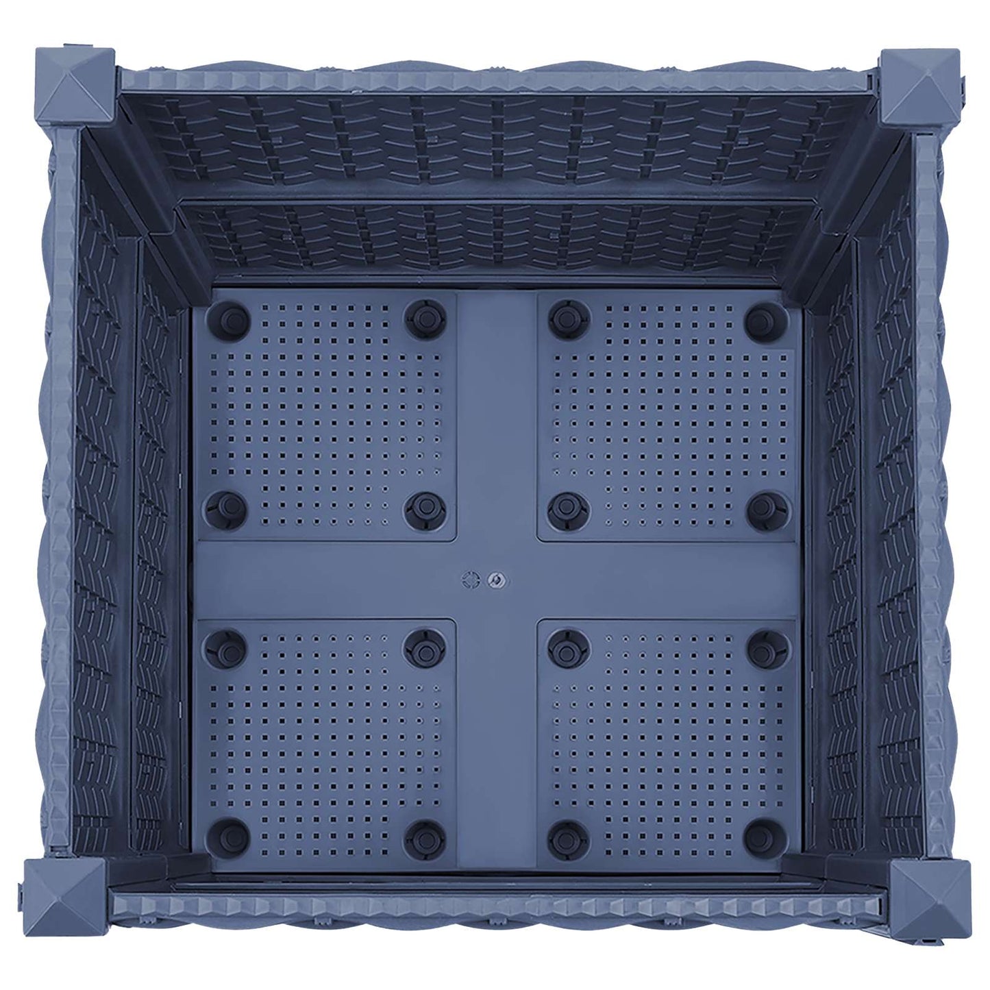 Hagekrukke med hjul Blågrå 40 x 40 x 48 cm PP