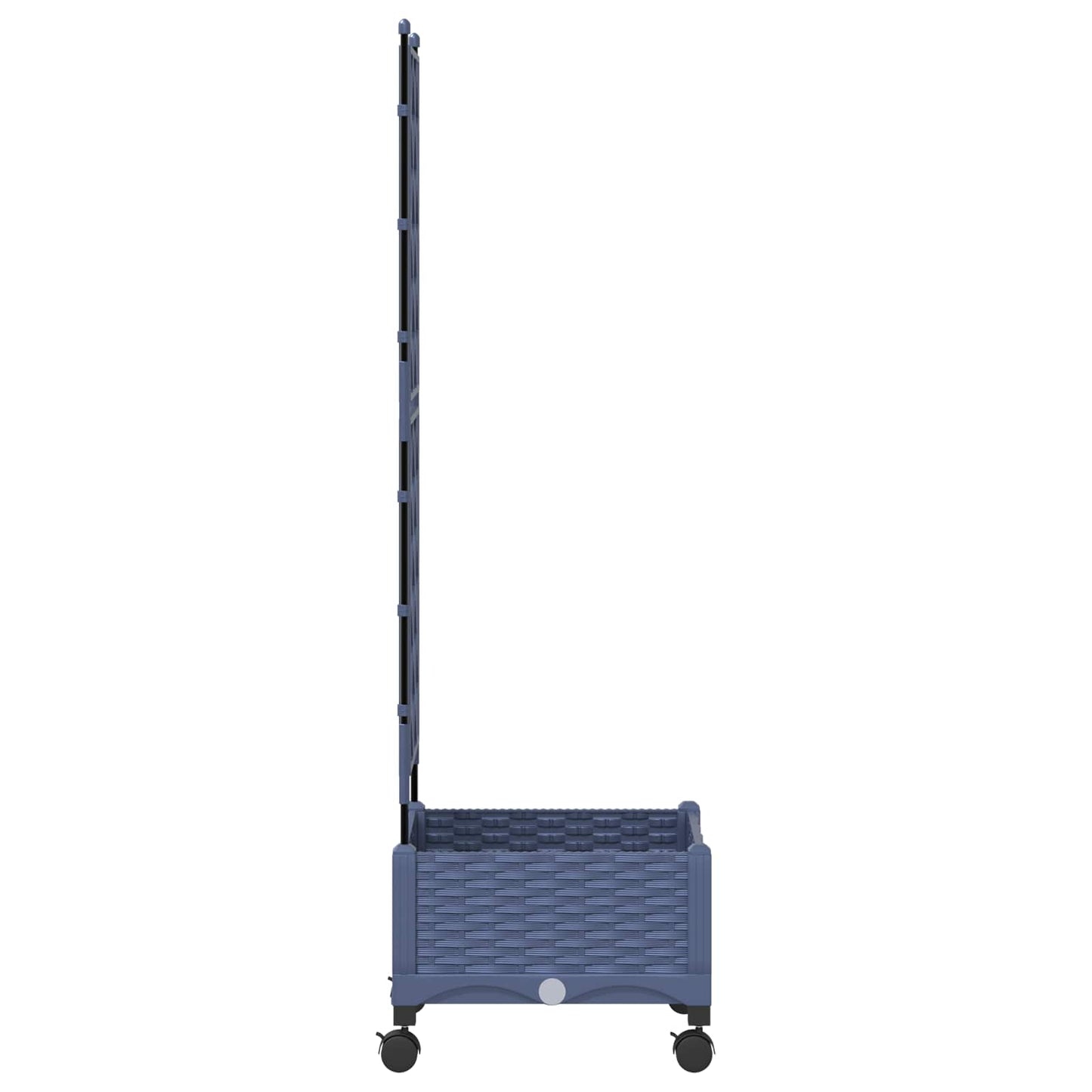 Hageplanter med espalier og hjul Grå 40 x 40 x 131,5 cm PP