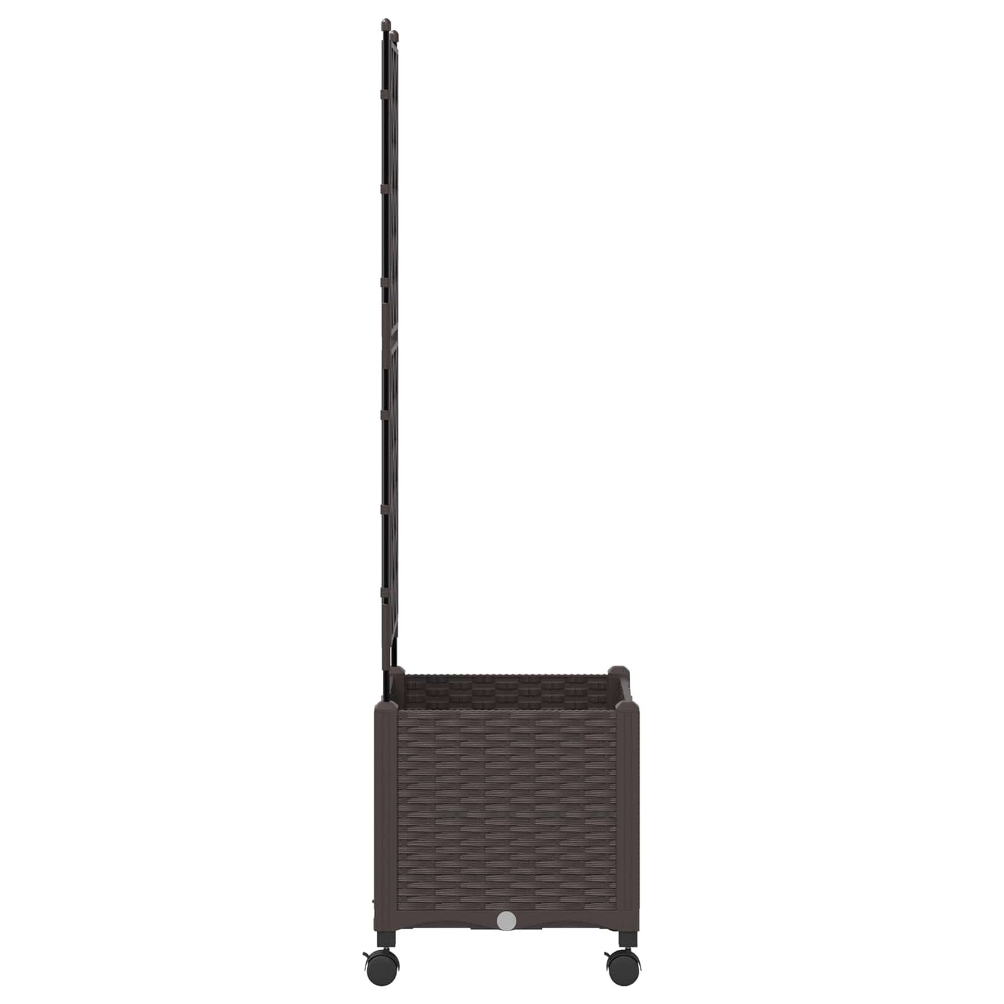Hageplanter med espalier og hjul Brun 40 x 40 x 149 cm PP