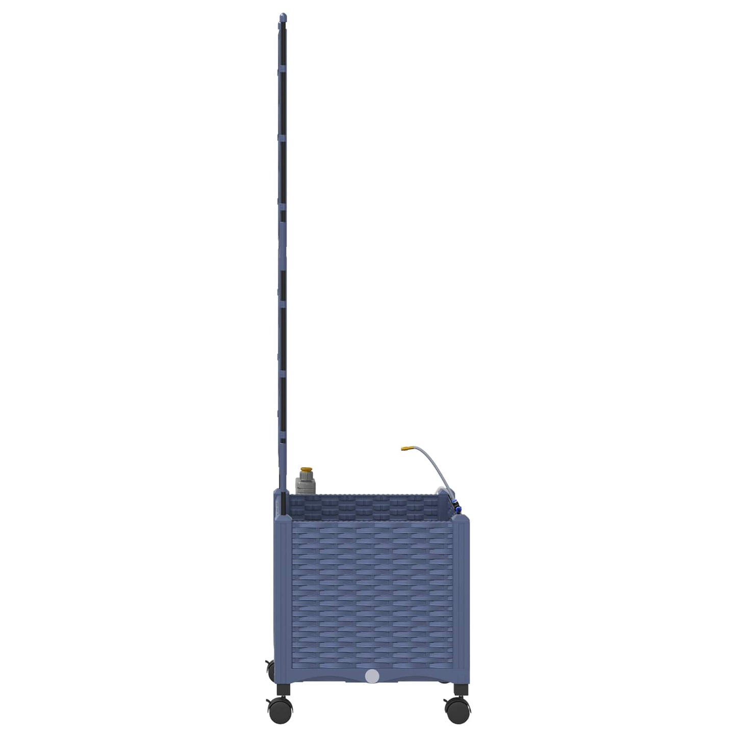 Hageplantekasse med vanning og hjul Grå 40 x 40 x 148 cm PP