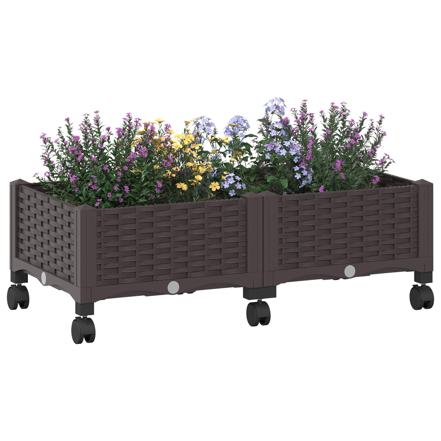 Hagekrukke med hjul Brun 80 x 40 x 29 cm PP