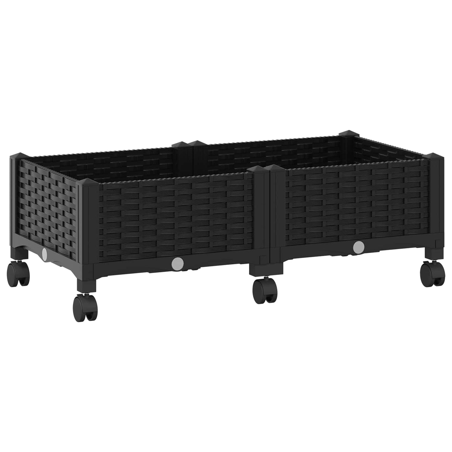 Hagekrukke med hjul Svart 80 x 40 x 29 cm PP