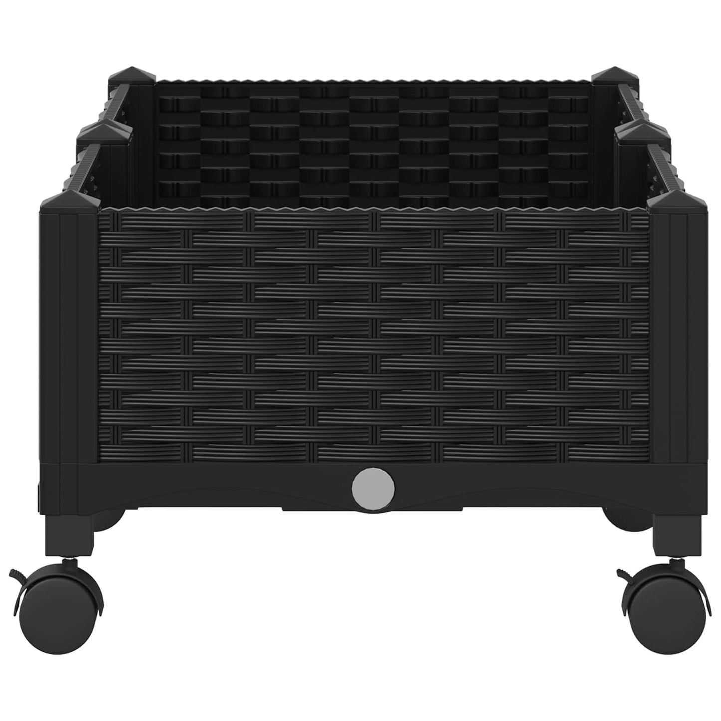 Hagekrukke med hjul Svart 80 x 40 x 29 cm PP