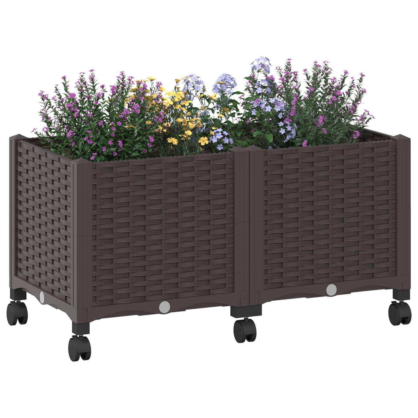 Hagekrukke med hjul Brun 80 x 40 x 44 cm PP