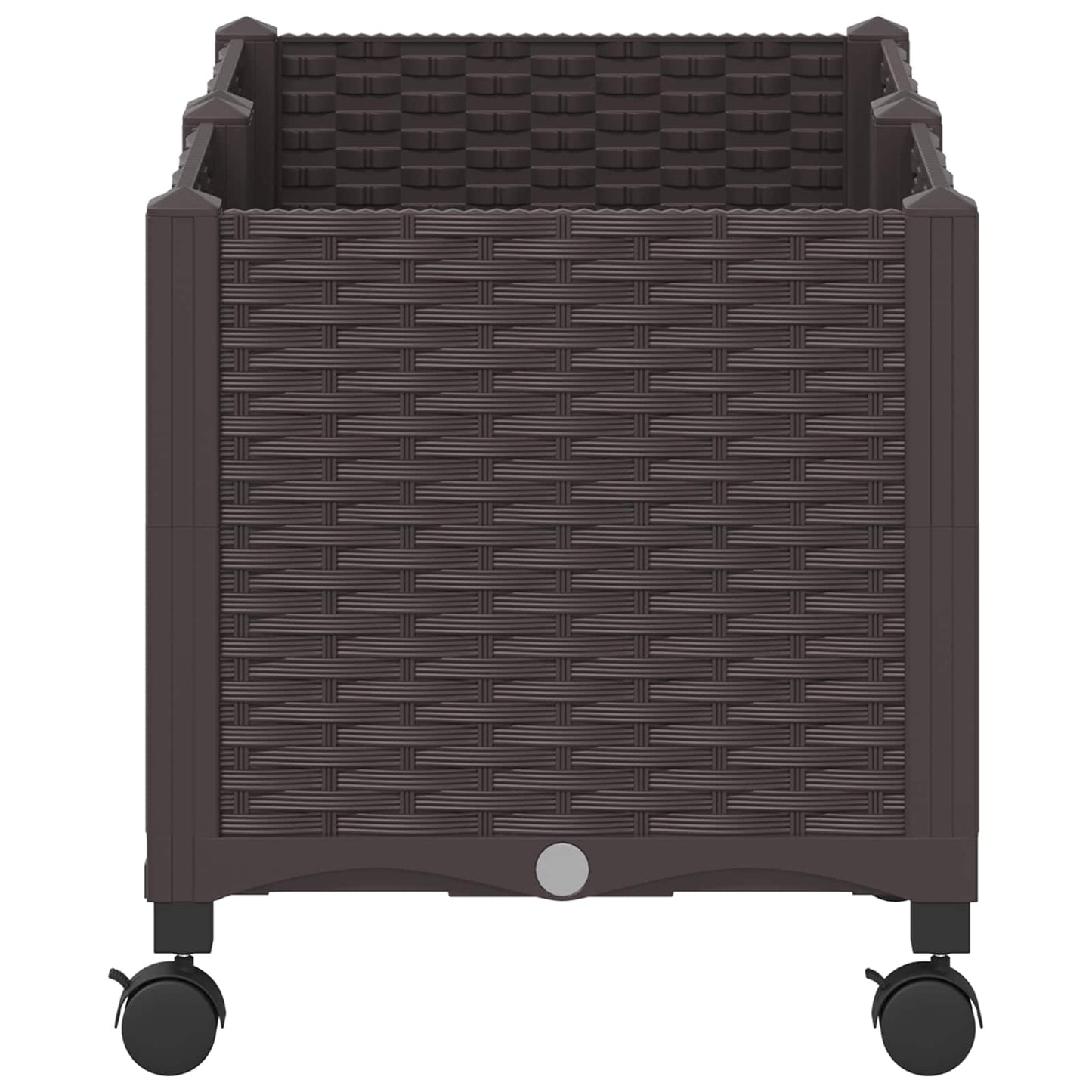 Hagekrukke med hjul Brun 80 x 40 x 44 cm PP