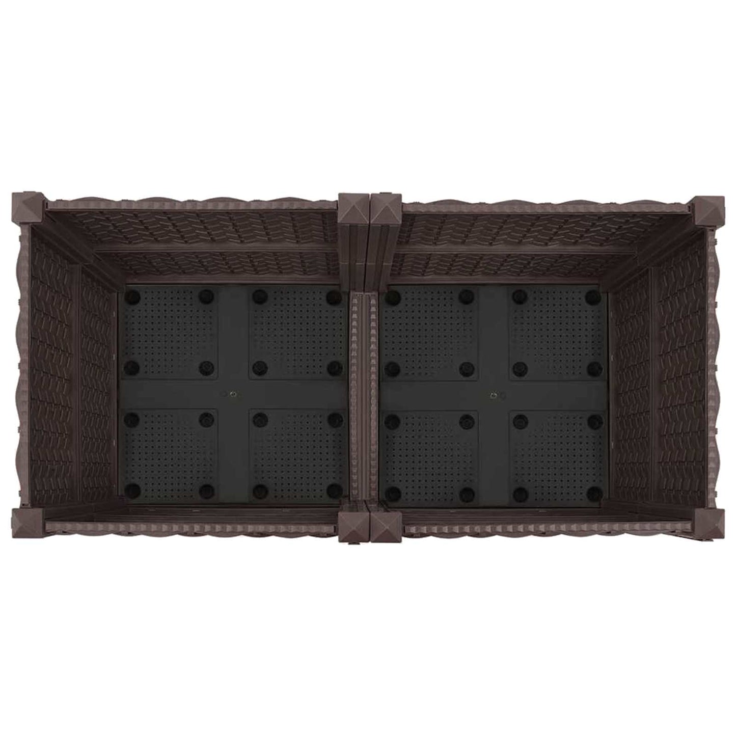 Hagekrukke med hjul Brun 80 x 40 x 44 cm PP