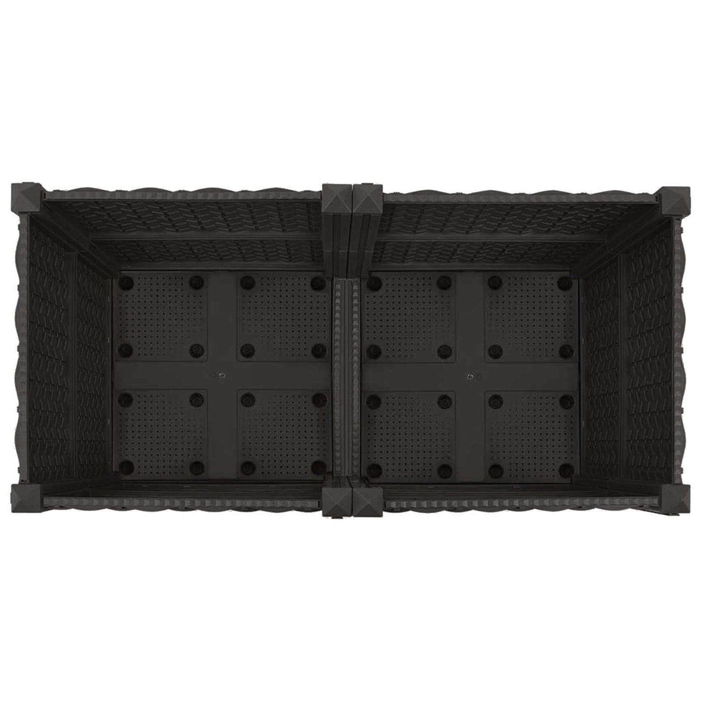 Hagekrukke med hjul Svart 80 x 40 x 44 cm PP