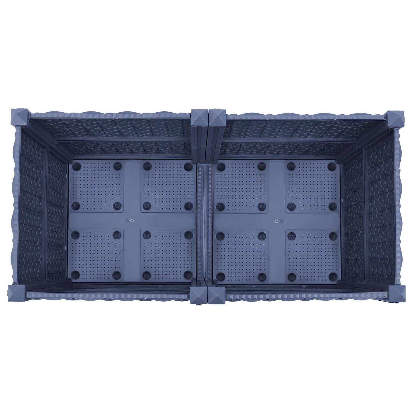 Hagekrukke med hjul Blågrå 80 x 40 x 48 cm PP