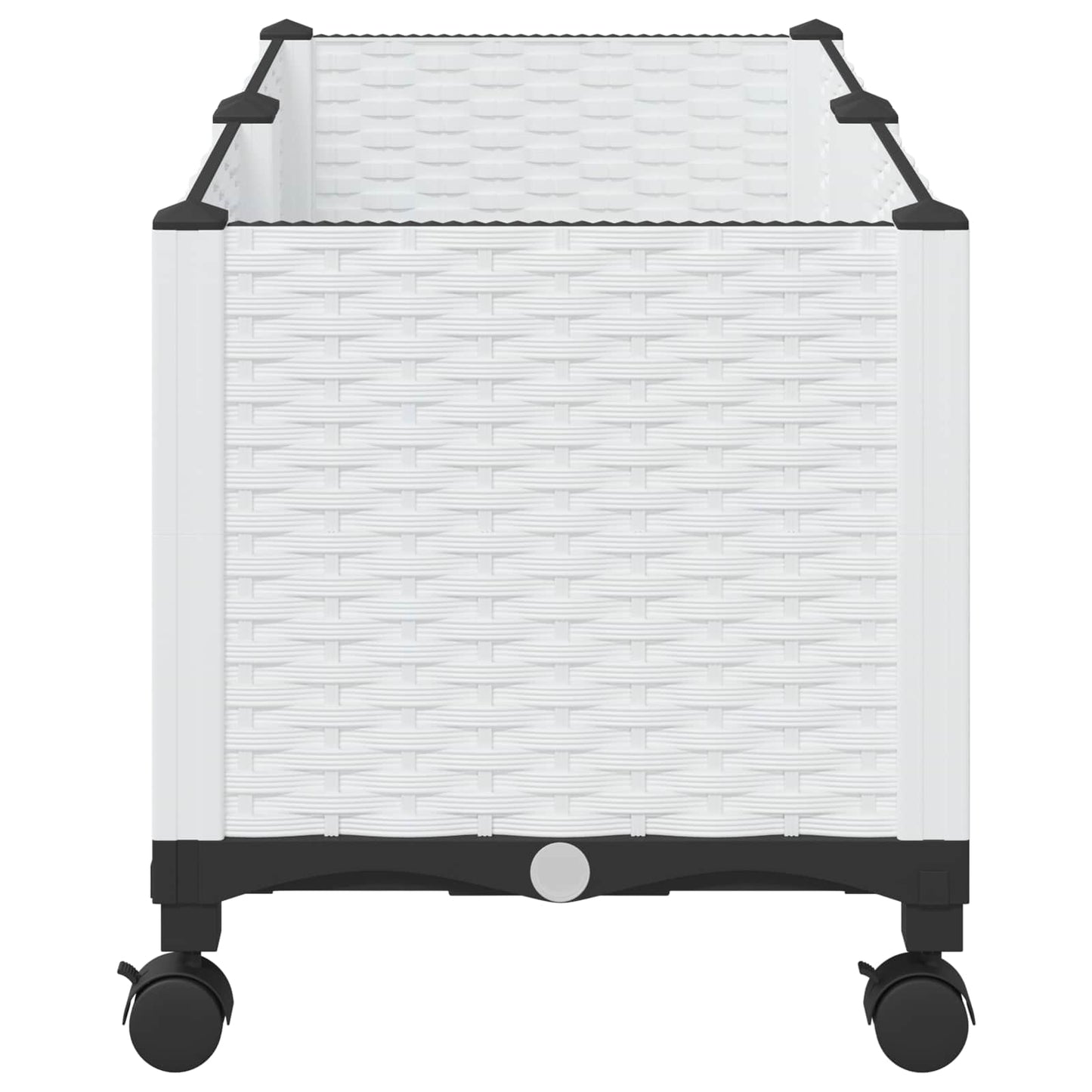 Hagekrukke med hjul Hvit 80 x 40 x 48 cm PP