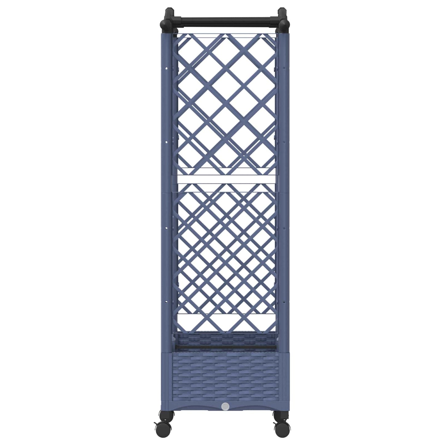 Hevet Bed med Trellis og Tak Grå 124 x 40 x 129 cm PP