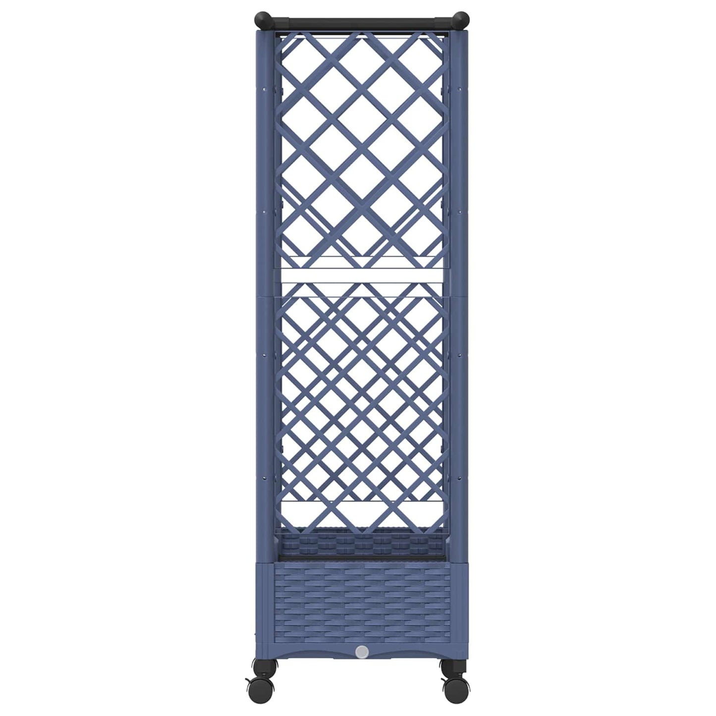 Hevet Bed med Trellis og Tak Grå 122,5 x 40 x 127 cm PP