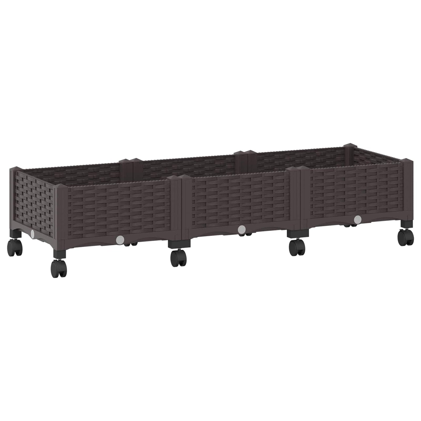 Hagekrukke med hjul Brun 120 x 40 x 29 cm PP