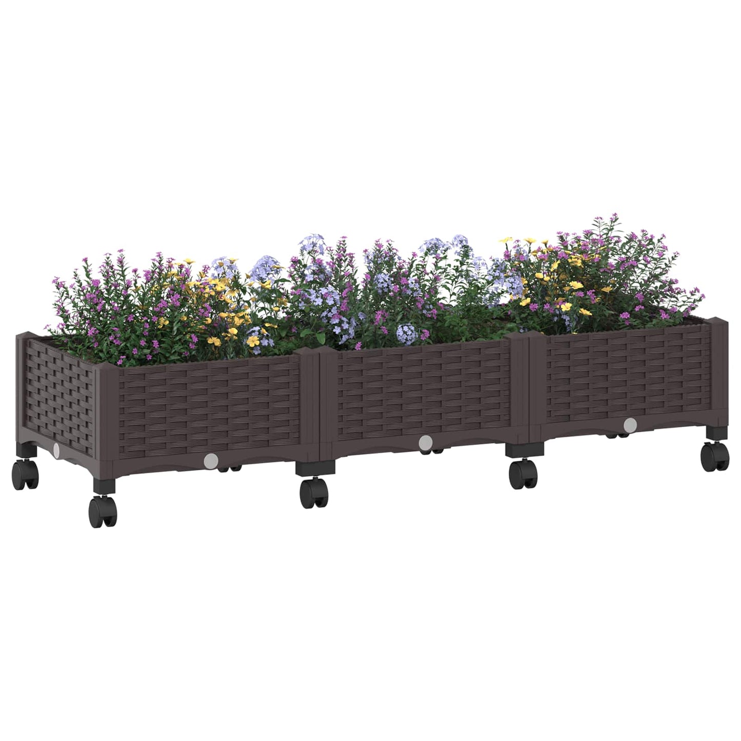Hagekrukke med hjul Brun 120 x 40 x 29 cm PP