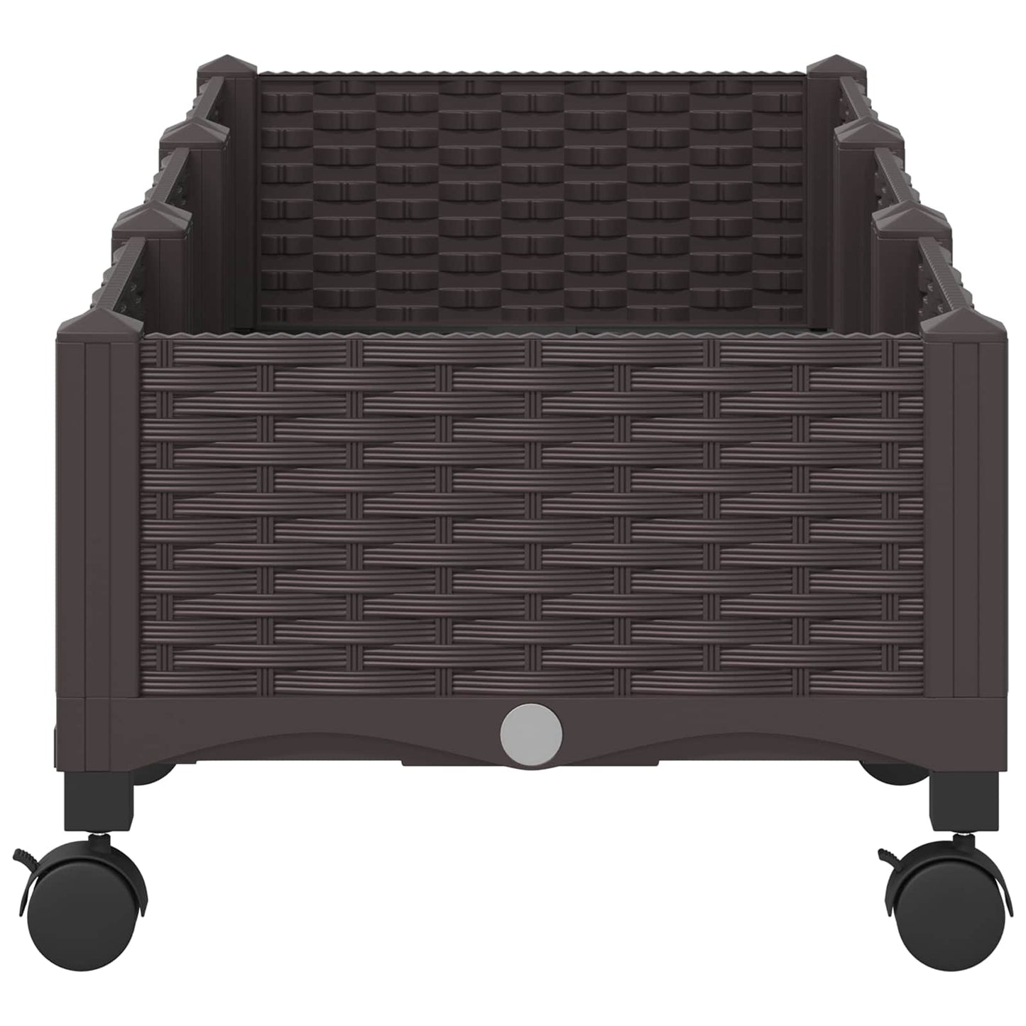 Hagekrukke med hjul Brun 120 x 40 x 29 cm PP