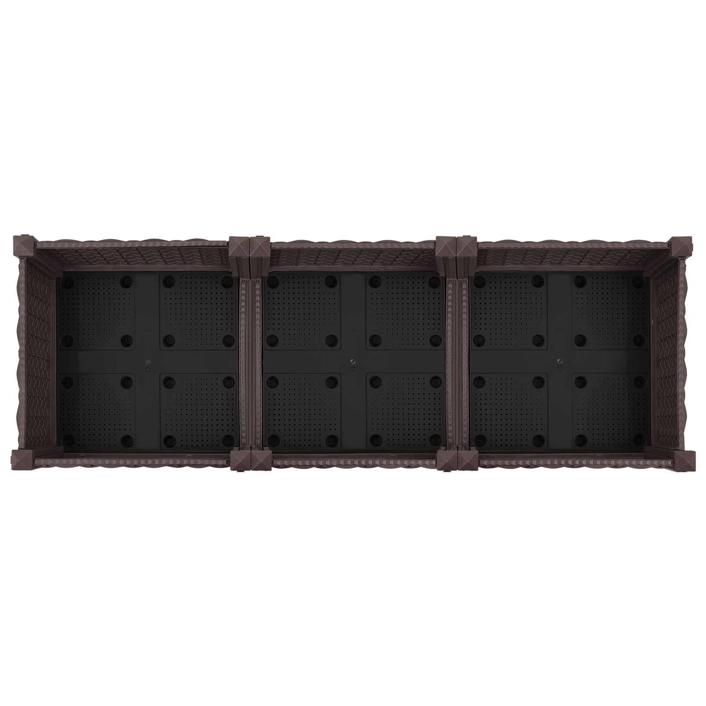 Hagekrukke med hjul Brun 120 x 40 x 29 cm PP
