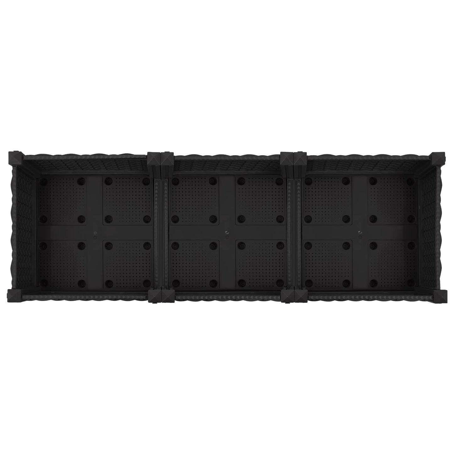 Hagekrukke med hjul Svart 120 x 40 x 29 cm PP