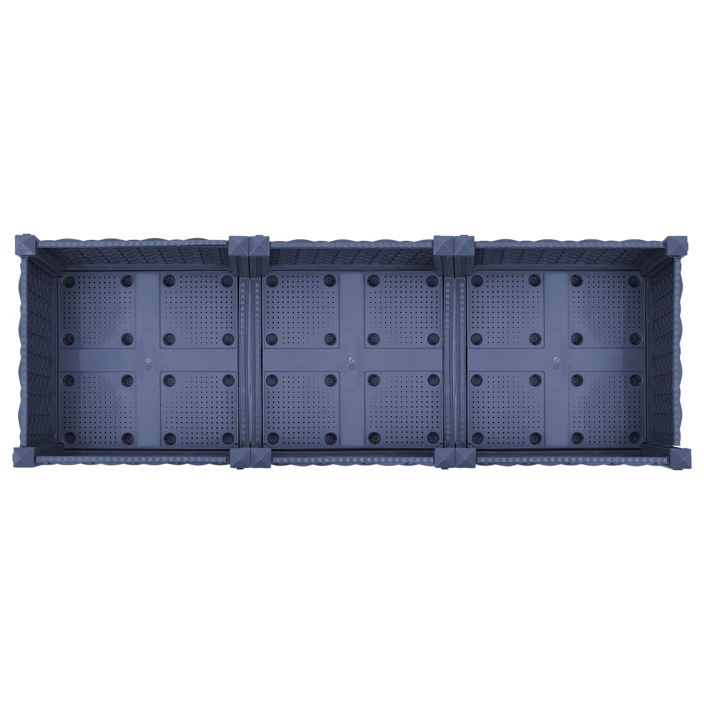 Hagekrukke med hjul Blågrå 120 x 40 x 33 cm PP