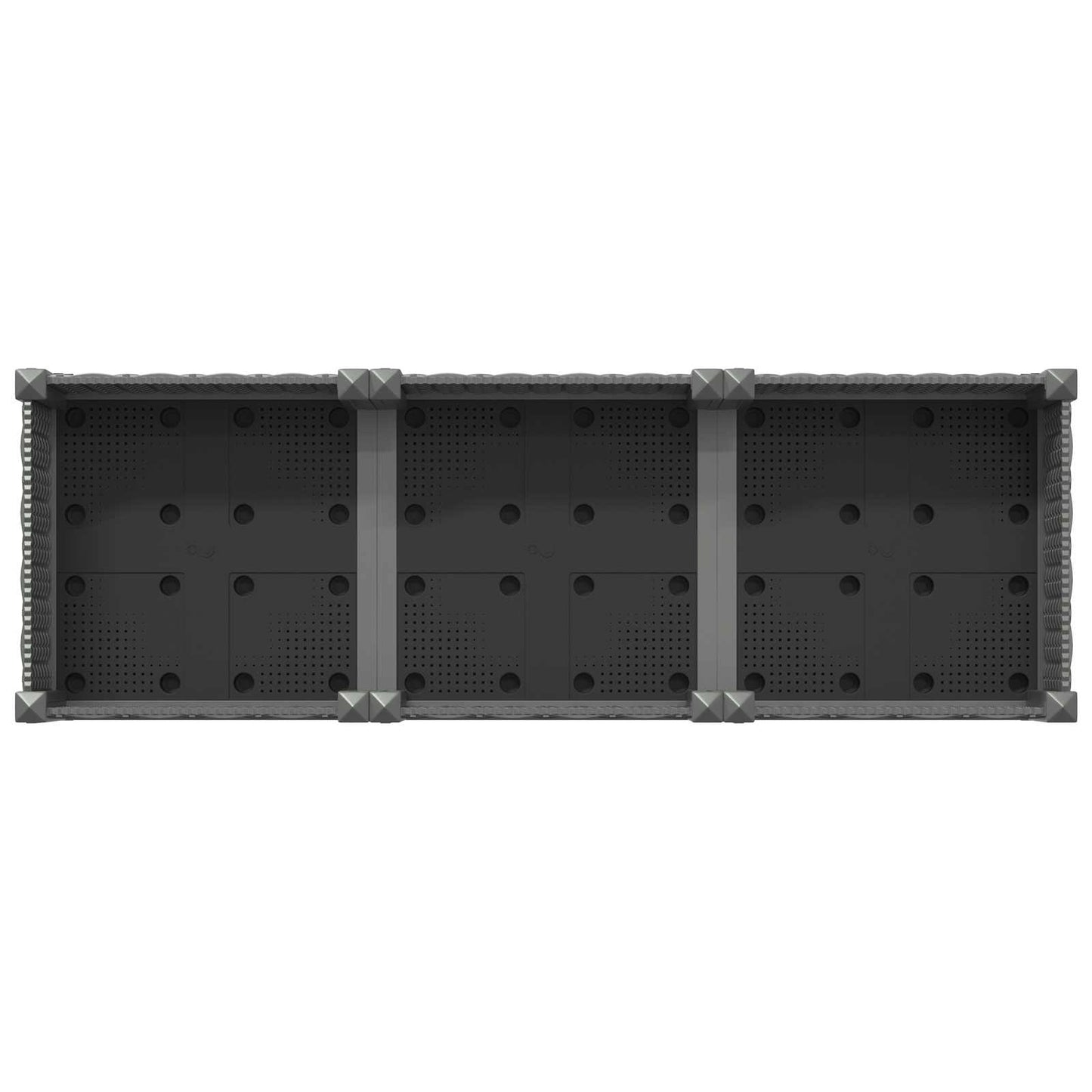 Hagekrukke med hjul Lysegrå 120 x 40 x 33 cm PP