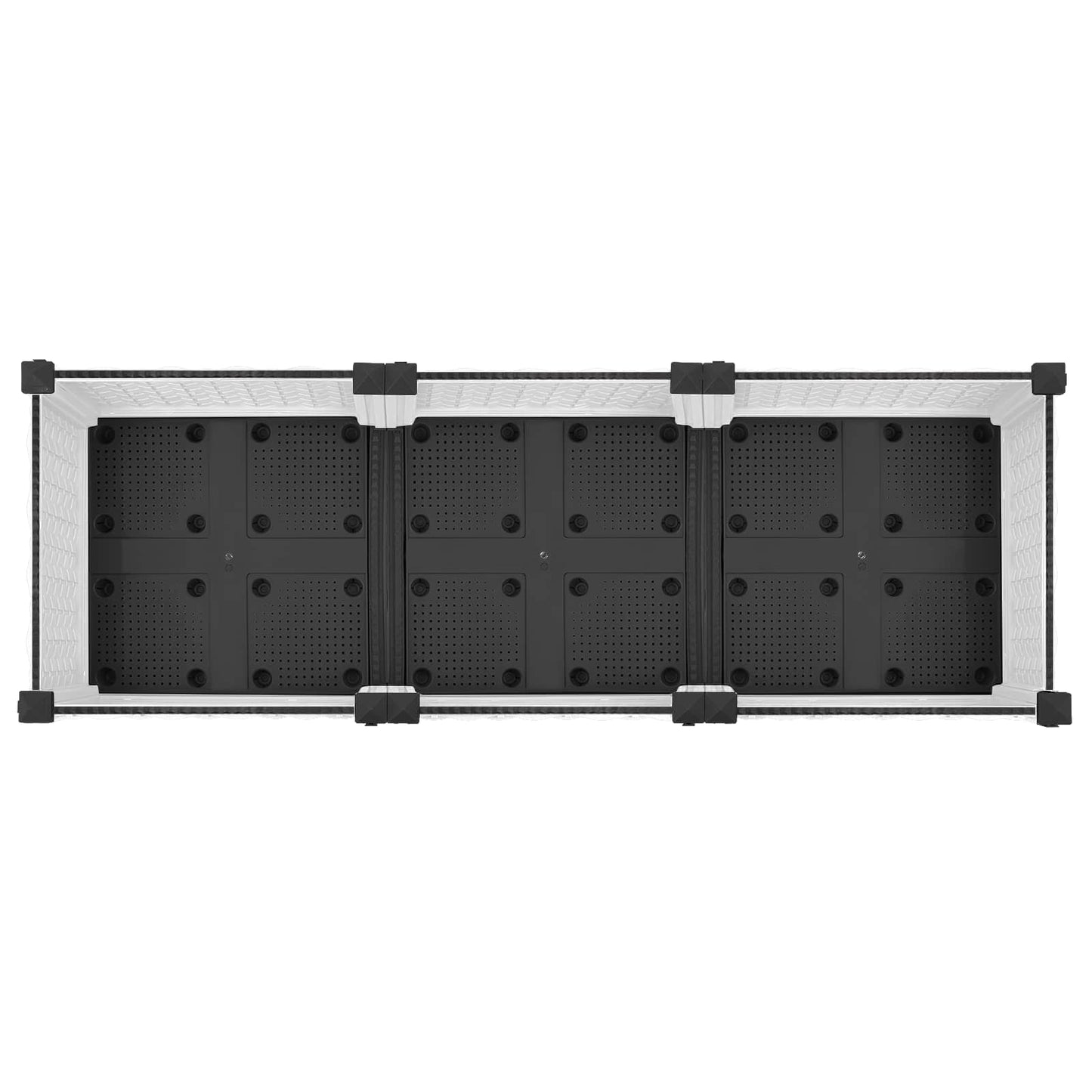 Hagekrukke med hjul Hvit 120 x 40 x 33 cm PP