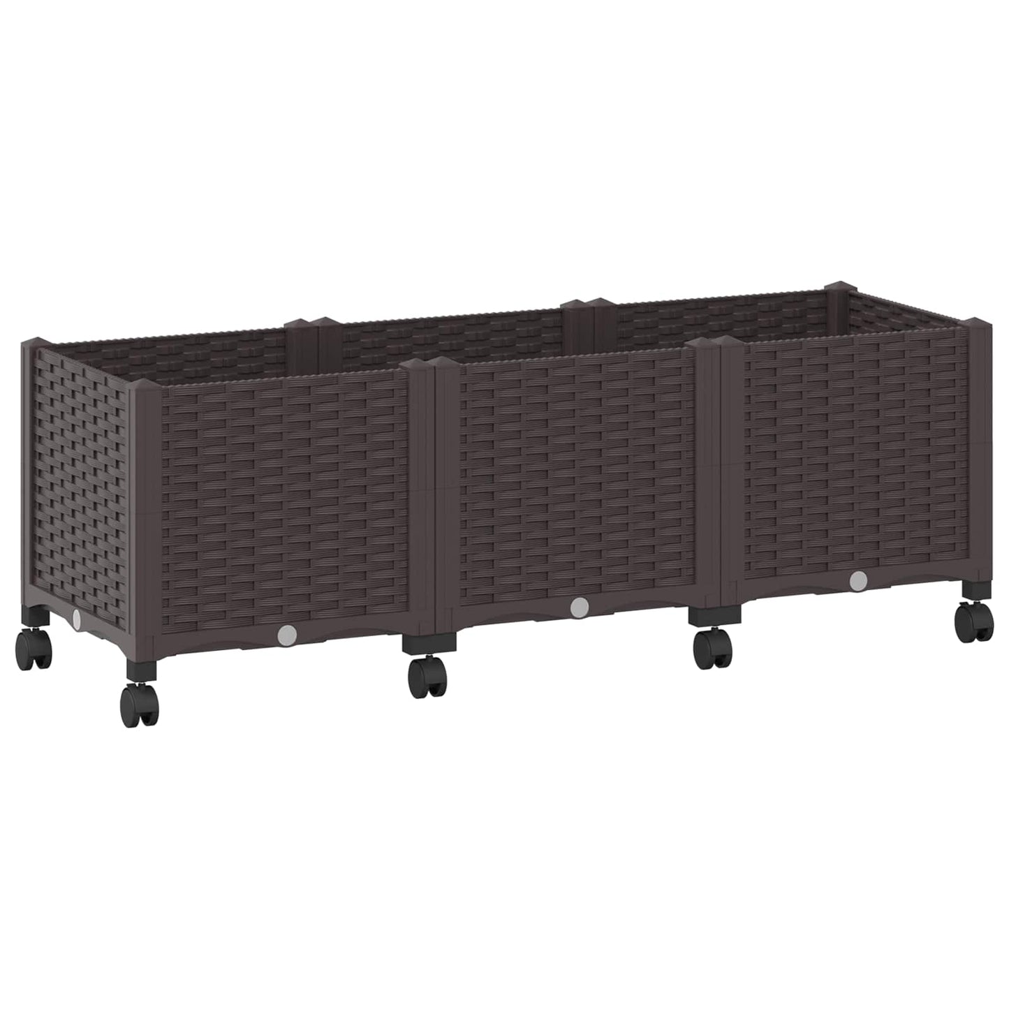 Hagekrukke med hjul Brun 120 x 40 x 44 cm PP