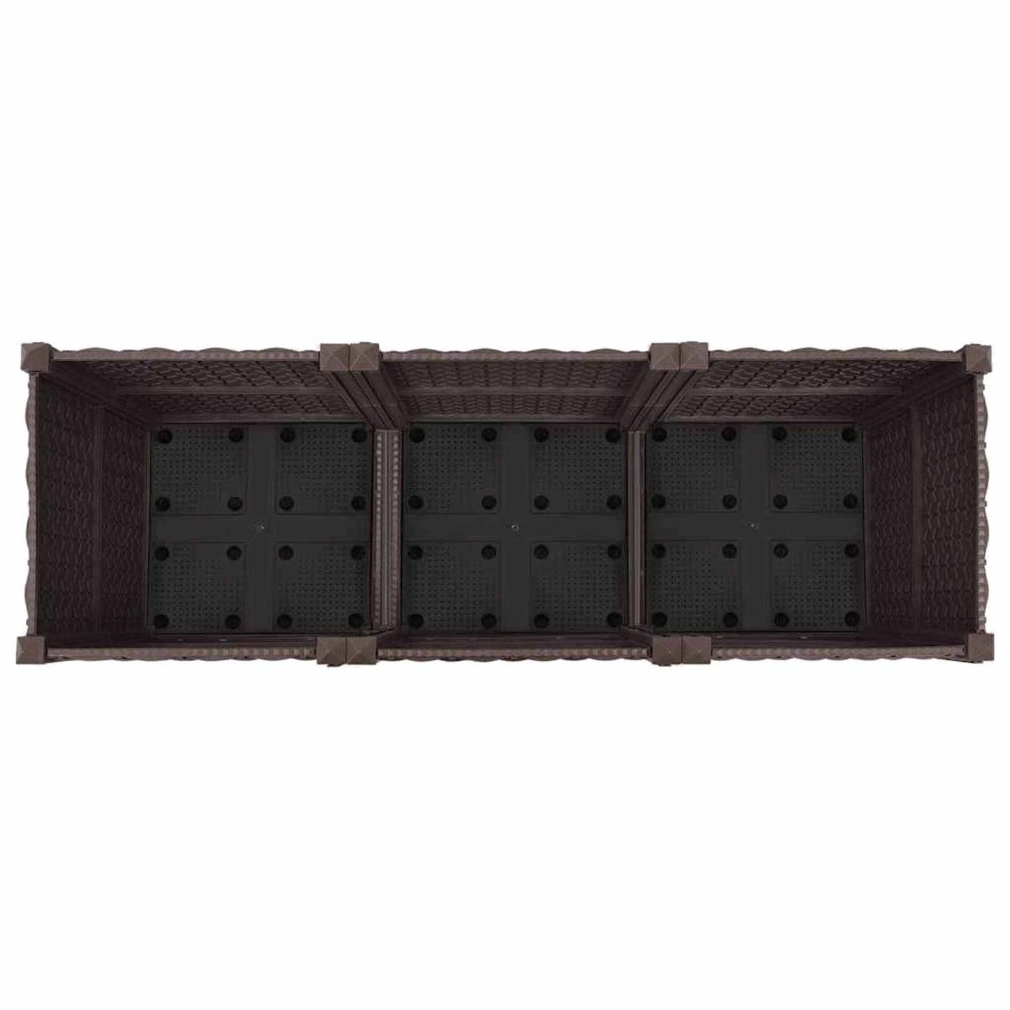 Hagekrukke med hjul Brun 120 x 40 x 44 cm PP