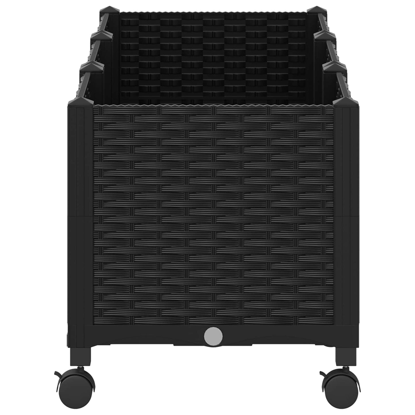 Hagekrukke med hjul Svart 120 x 40 x 44 cm PP