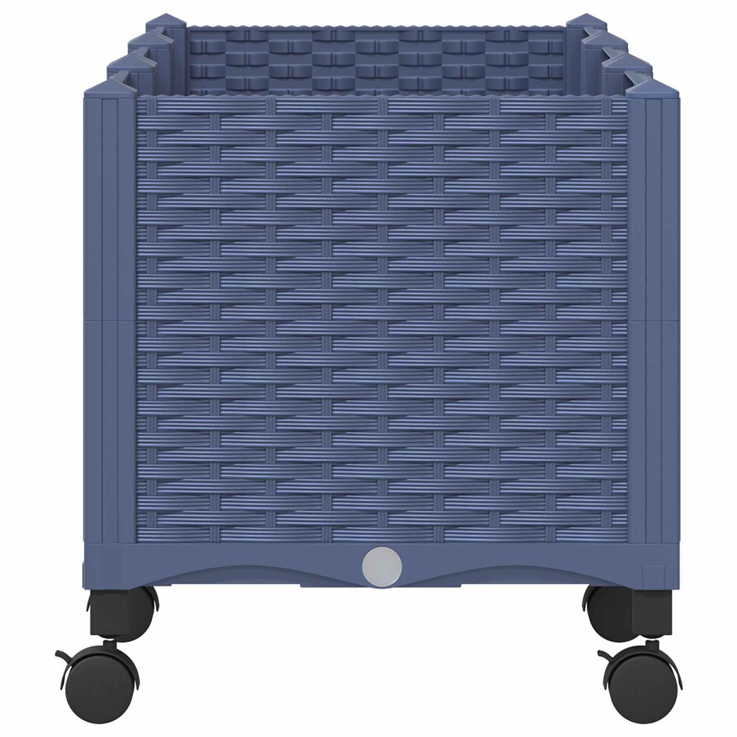 Hagekrukke med hjul Blågrå 120 x 40 x 48 cm PP