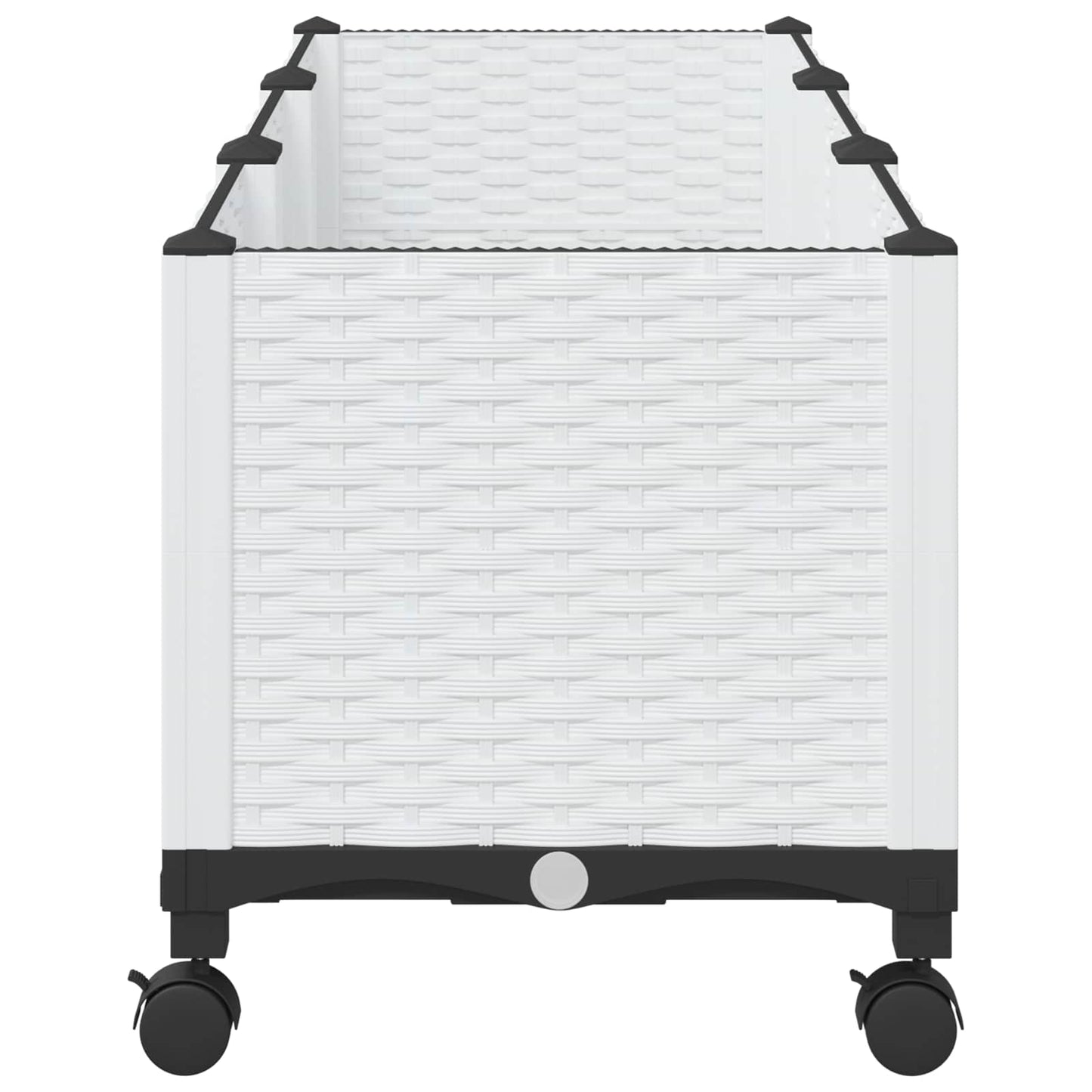 Hagekrukke med hjul Hvit 120 x 40 x 48 cm PP