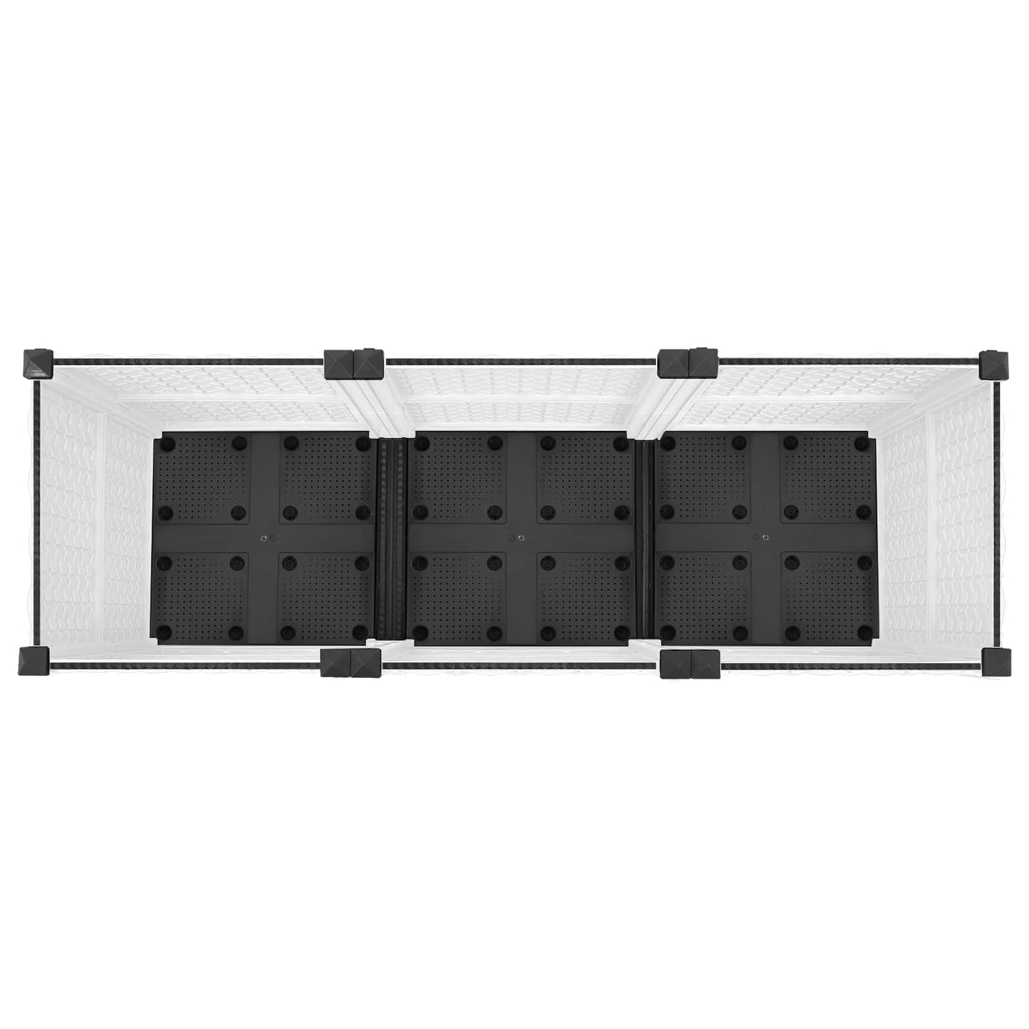 Hagekrukke med hjul Hvit 120 x 40 x 48 cm PP