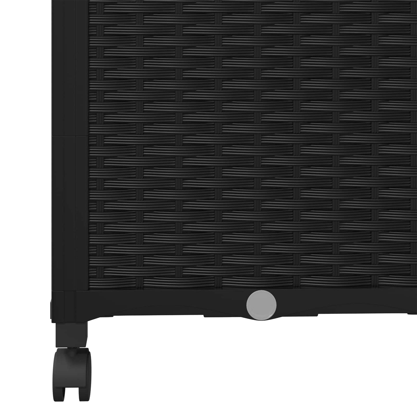 Hageplanter med espalier og hjul Svart 120 x 40 x 146 cm PP