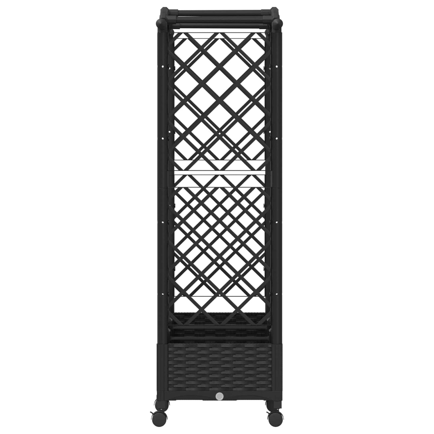 Hevet Bed med Trellis og Tak Svart 169 x 40 x 129 cm PP