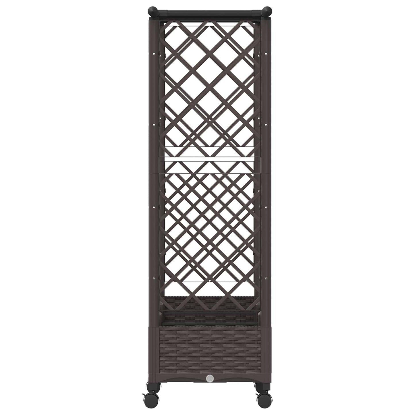 Hevet Bed med Trellis og Tak Brun 164 x 40 x 127 cm PP