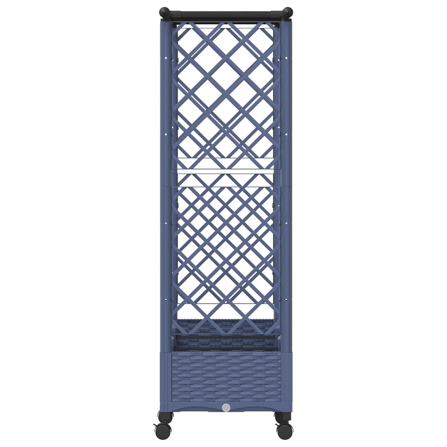 Hevet Bed med Trellis og Tak Grå 164 x 40 x 127 cm PP