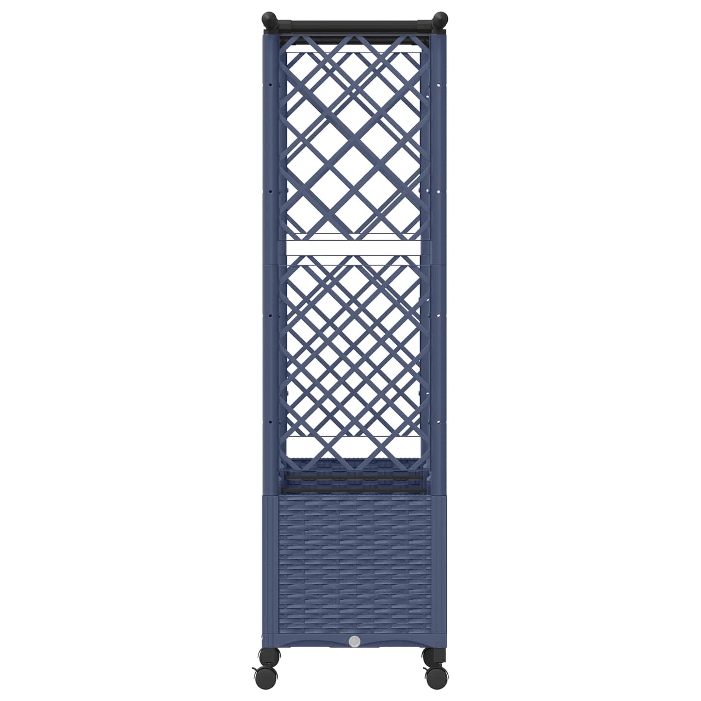 Hevet Bed med Trellis og Tak Grå 162,5 x 40 x 142 cm PP