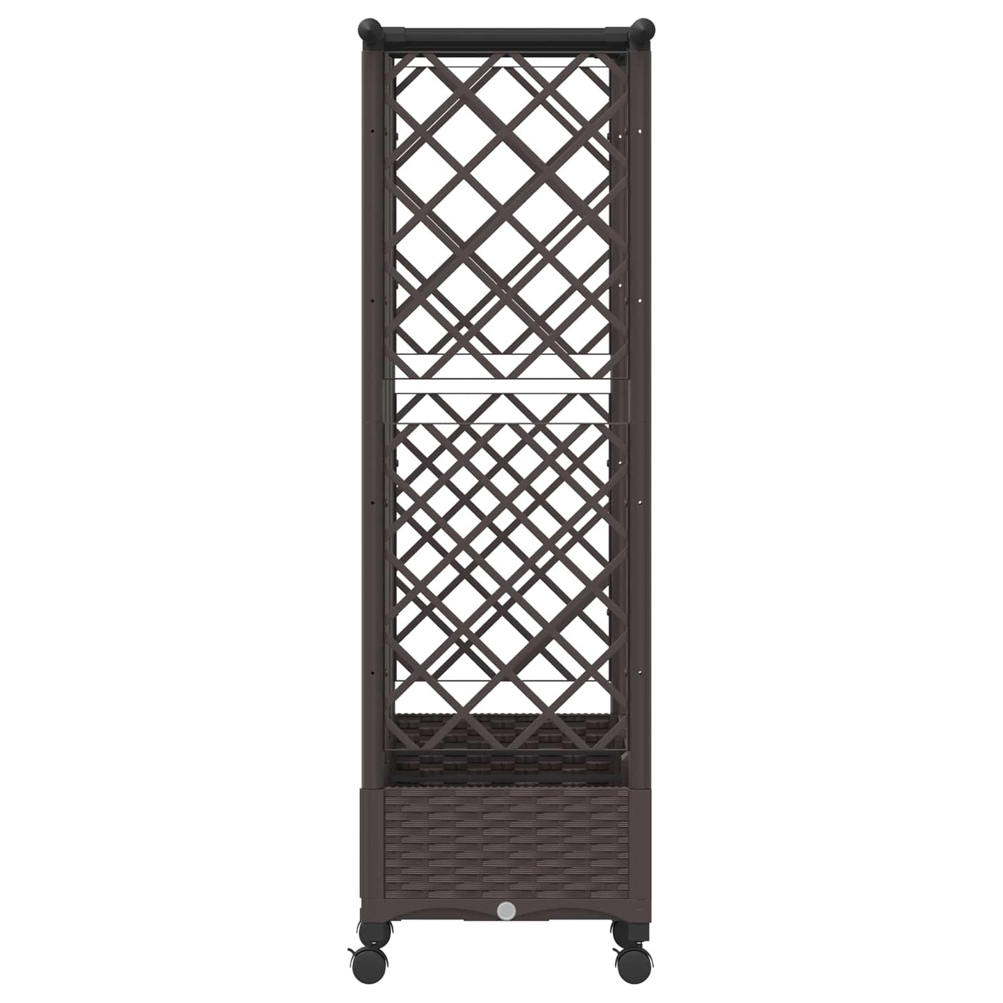 Hevet Bed med Trellis og Tak Brun 164 x 40 x 127 cm PP