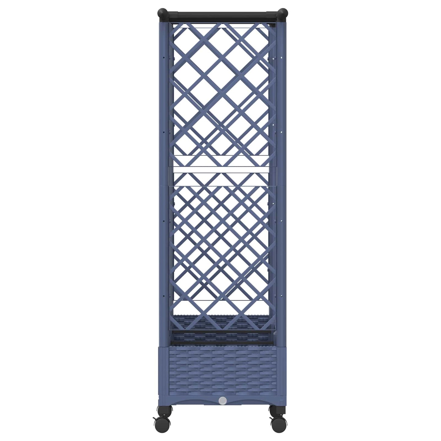 Hevet Bed med Trellis og Tak Grå 164 x 40 x 127 cm PP