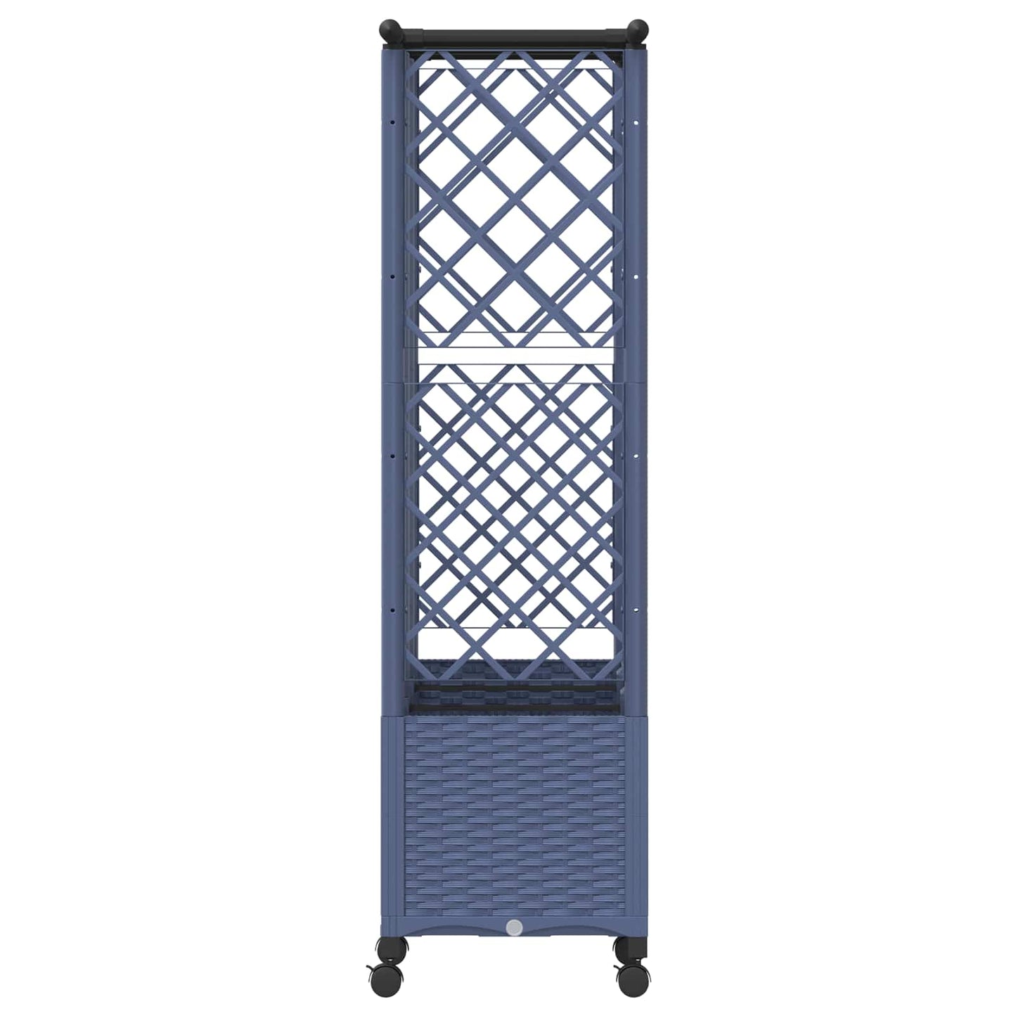 Hevet Bed med Trellis og Tak Grå 163,5 x 40 x 142 cm PP