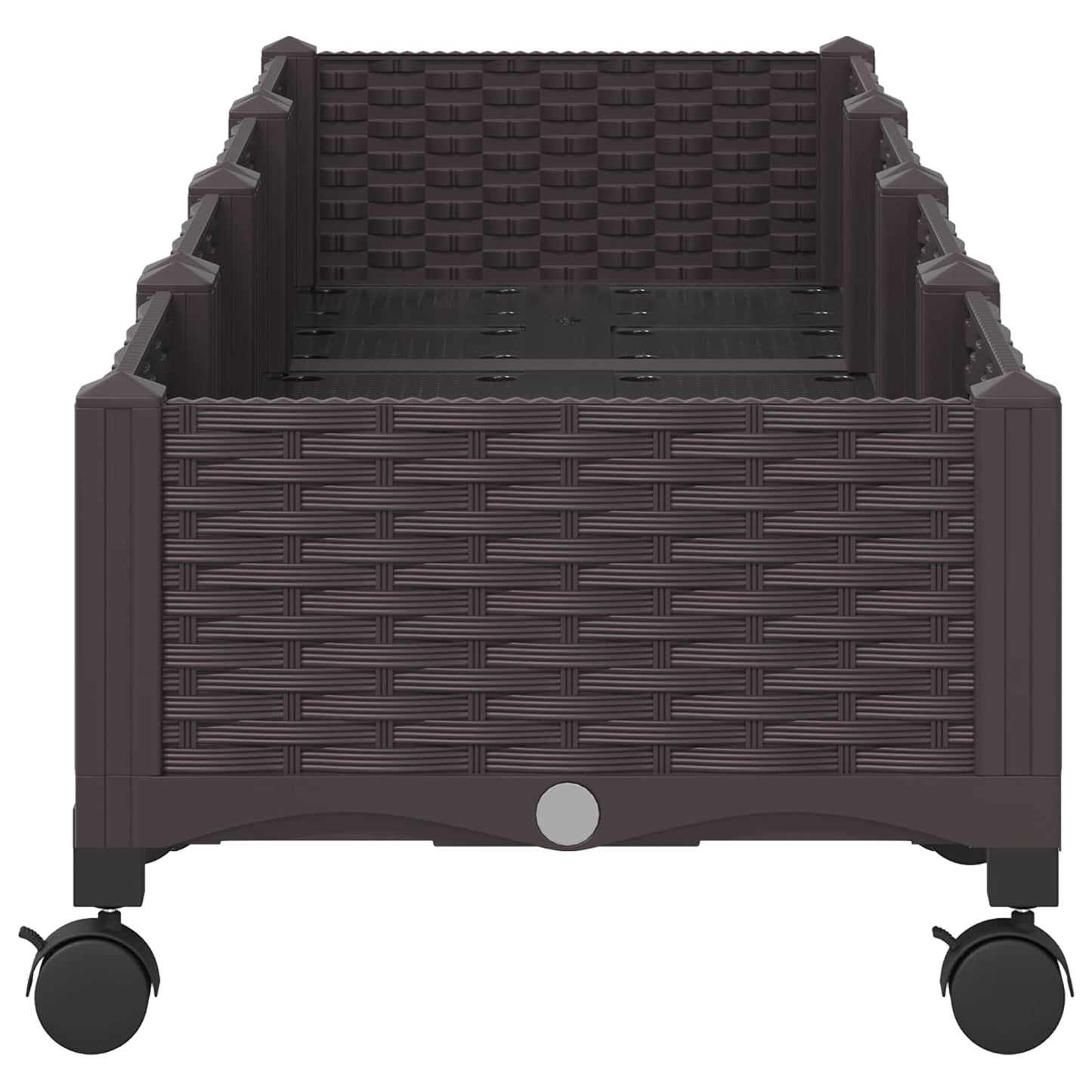 Hagekrukke med hjul Brun 160 x 40 x 29 cm PP