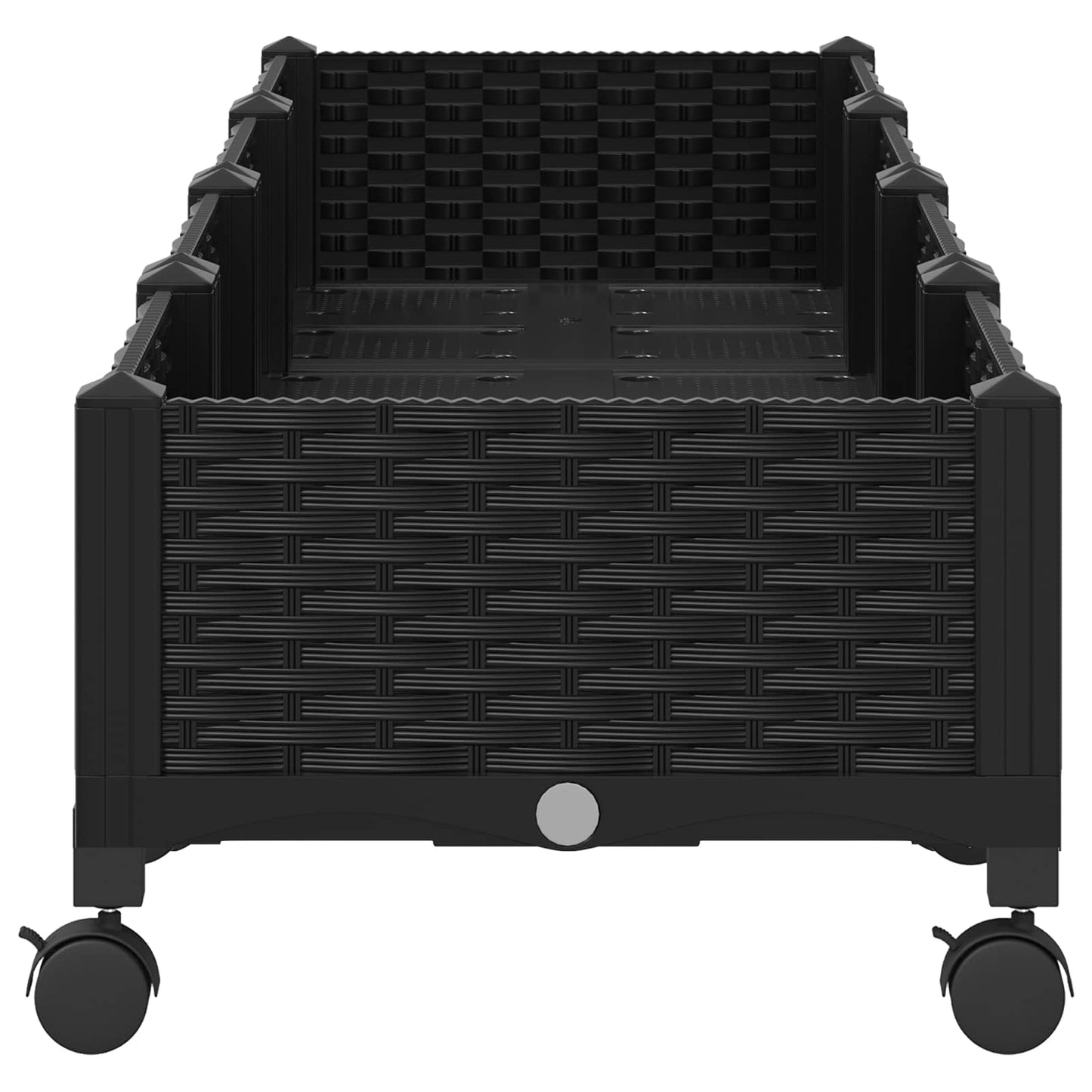 Hagekrukke med hjul Svart 160 x 40 x 29 cm PP