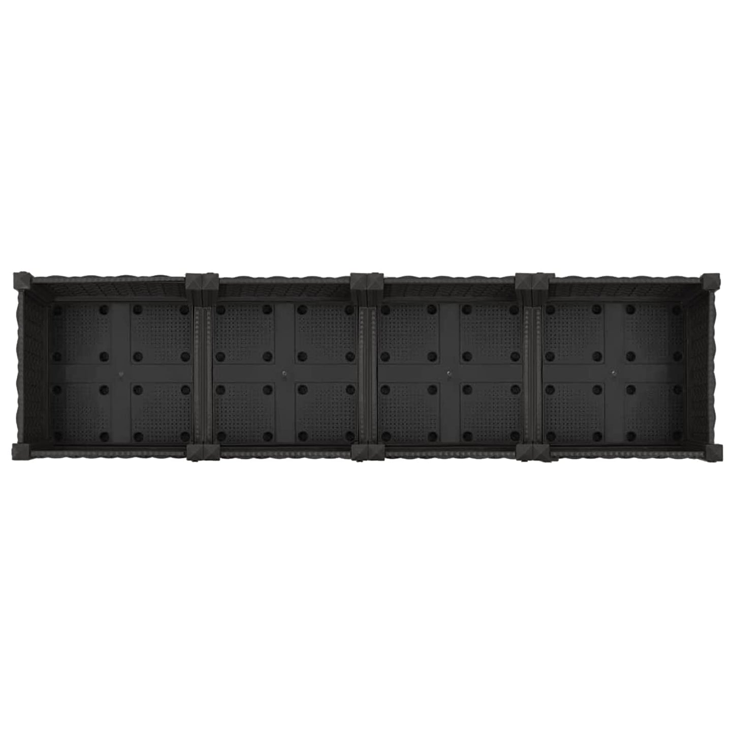 Hagekrukke med hjul Svart 160 x 40 x 29 cm PP