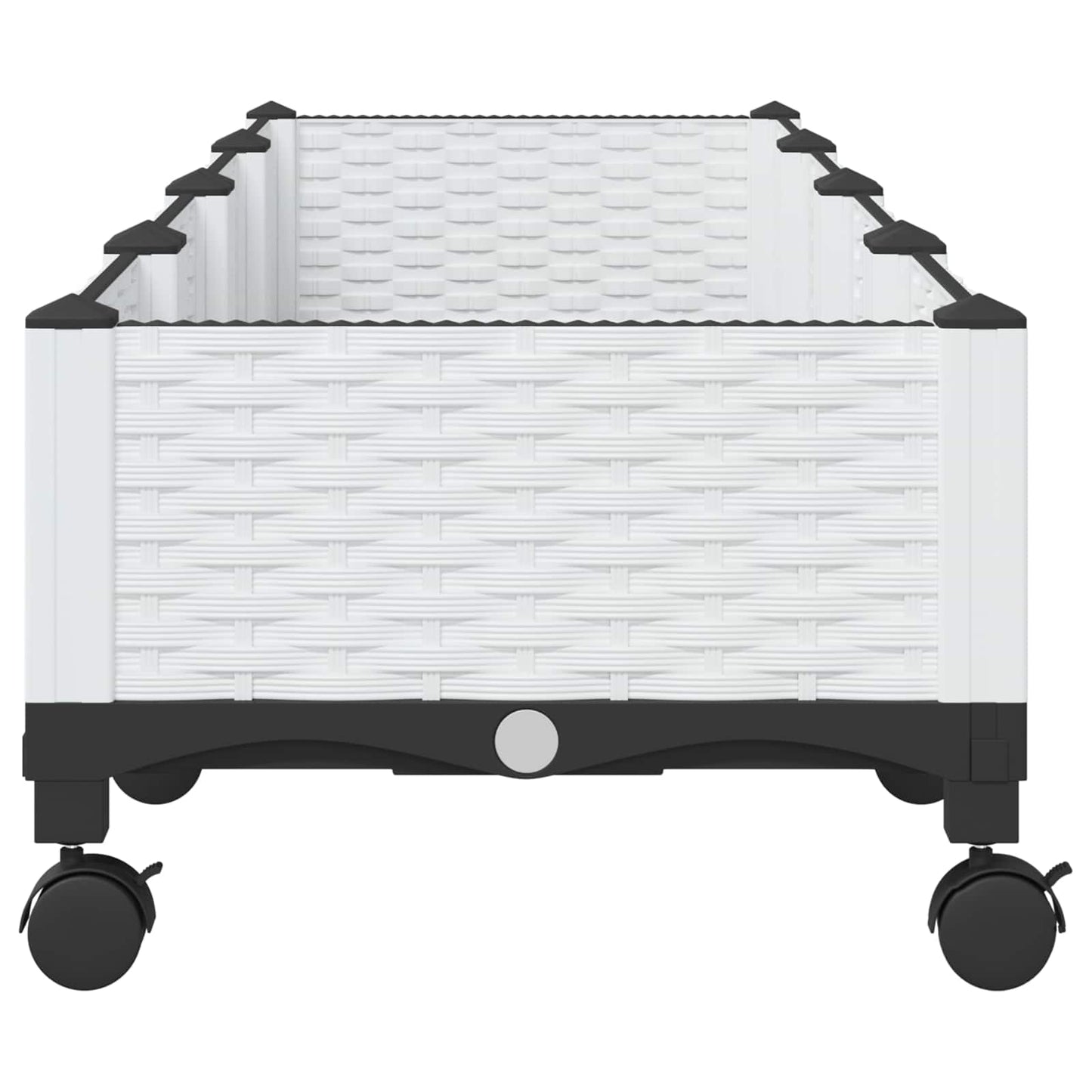 Hagekrukke med hjul Hvit 160 x 40 x 33 cm PP