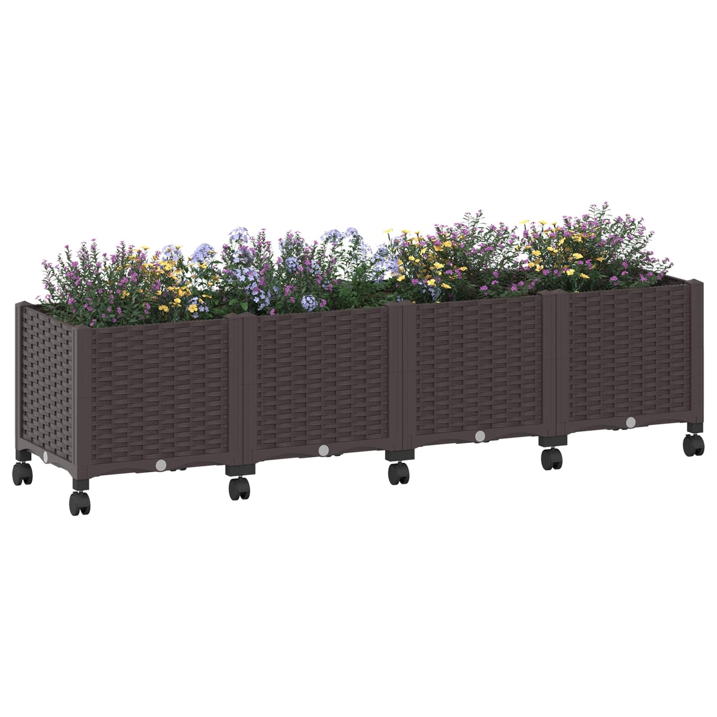 Hagekrukke med hjul Brun 160 x 40 x 44 cm PP