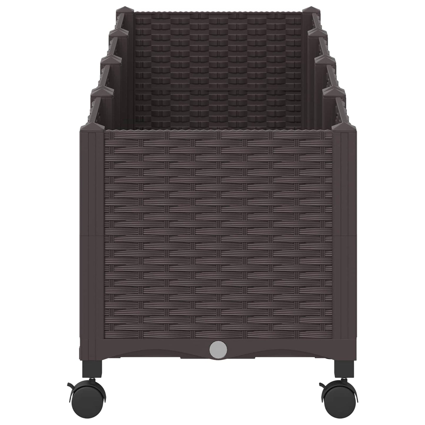 Hagekrukke med hjul Brun 160 x 40 x 44 cm PP