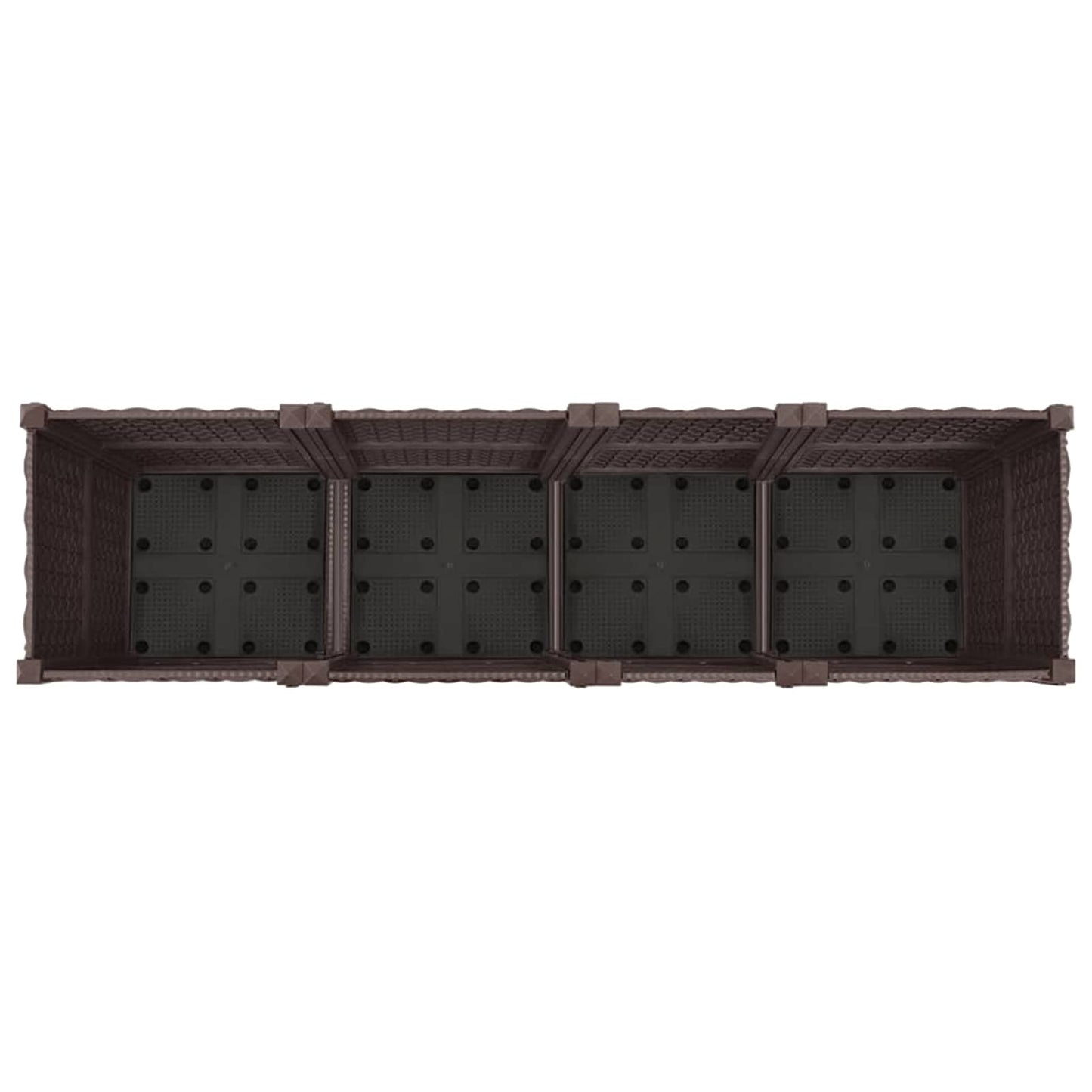 Hagekrukke med hjul Brun 160 x 40 x 44 cm PP
